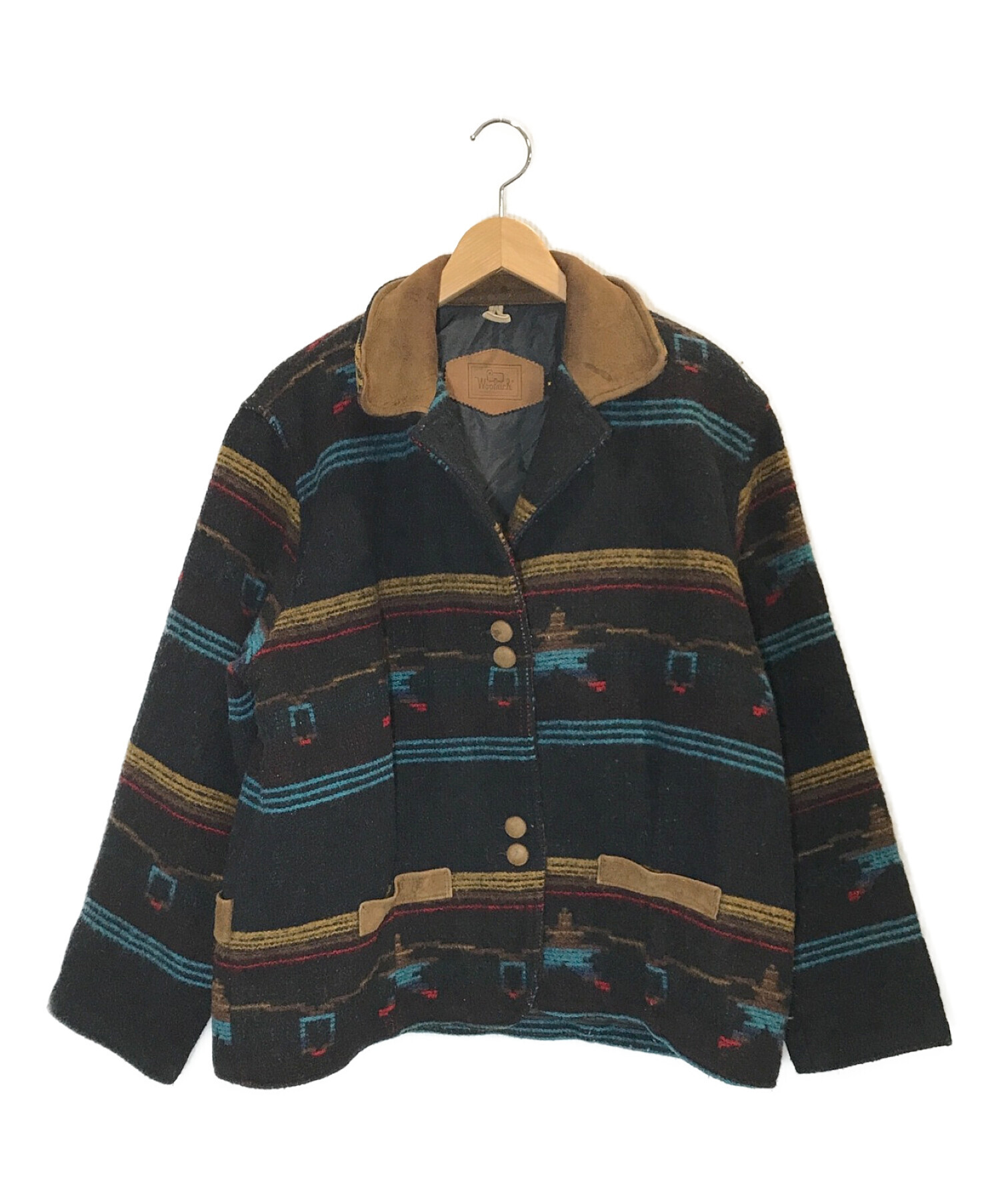 WOOLRICH (ウールリッチ) ブランケットウールジャケット ブラック サイズ:M