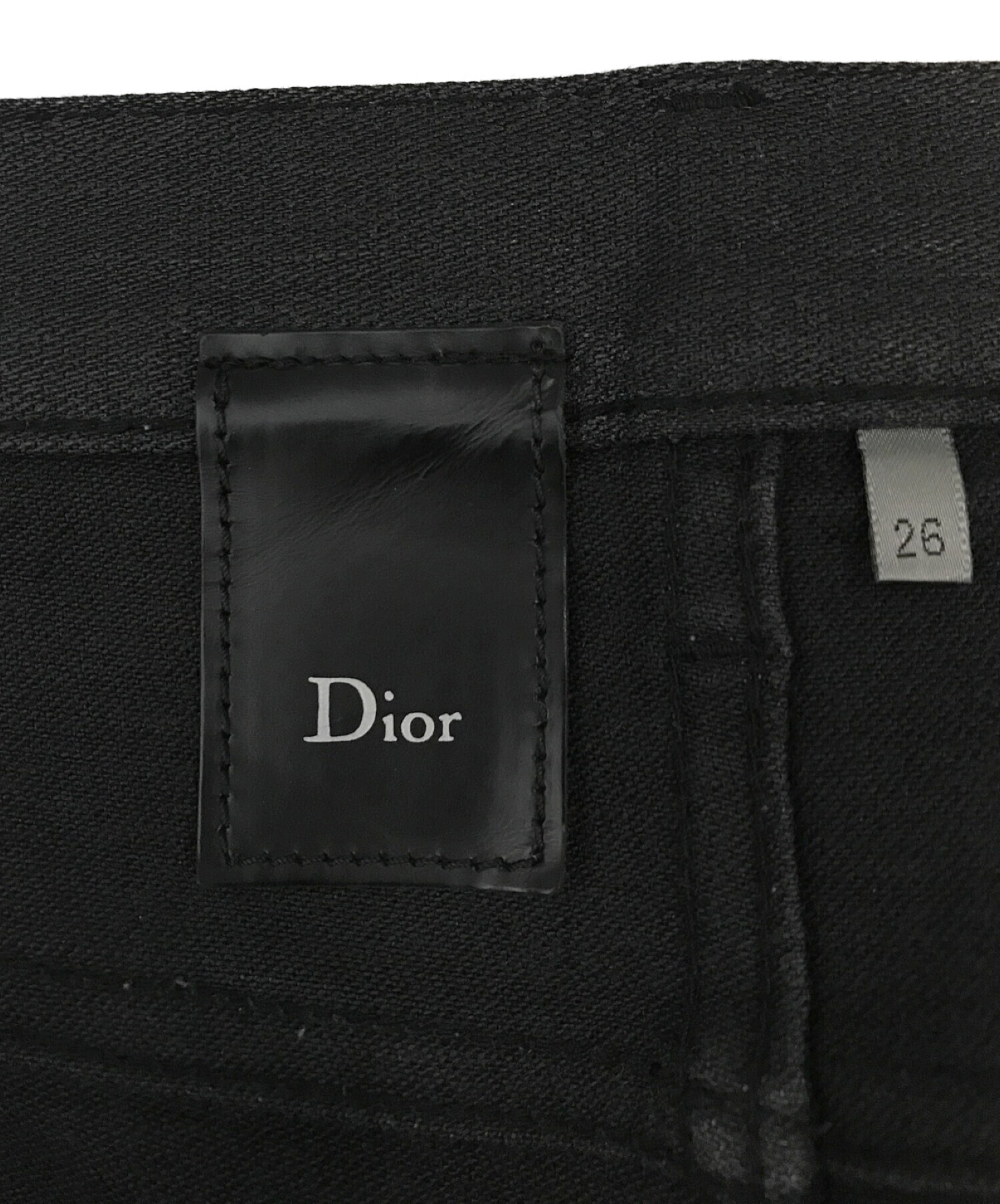 DIOR HOMME (ディオール オム) スキニーデニムパンツ ブラック サイズ:26（66㎝）