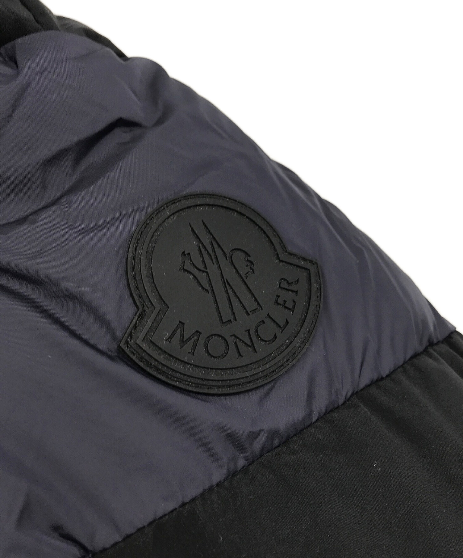 MONCLER (モンクレール) ナイロンバイカラーダウンジャケット ネイビー サイズ:3