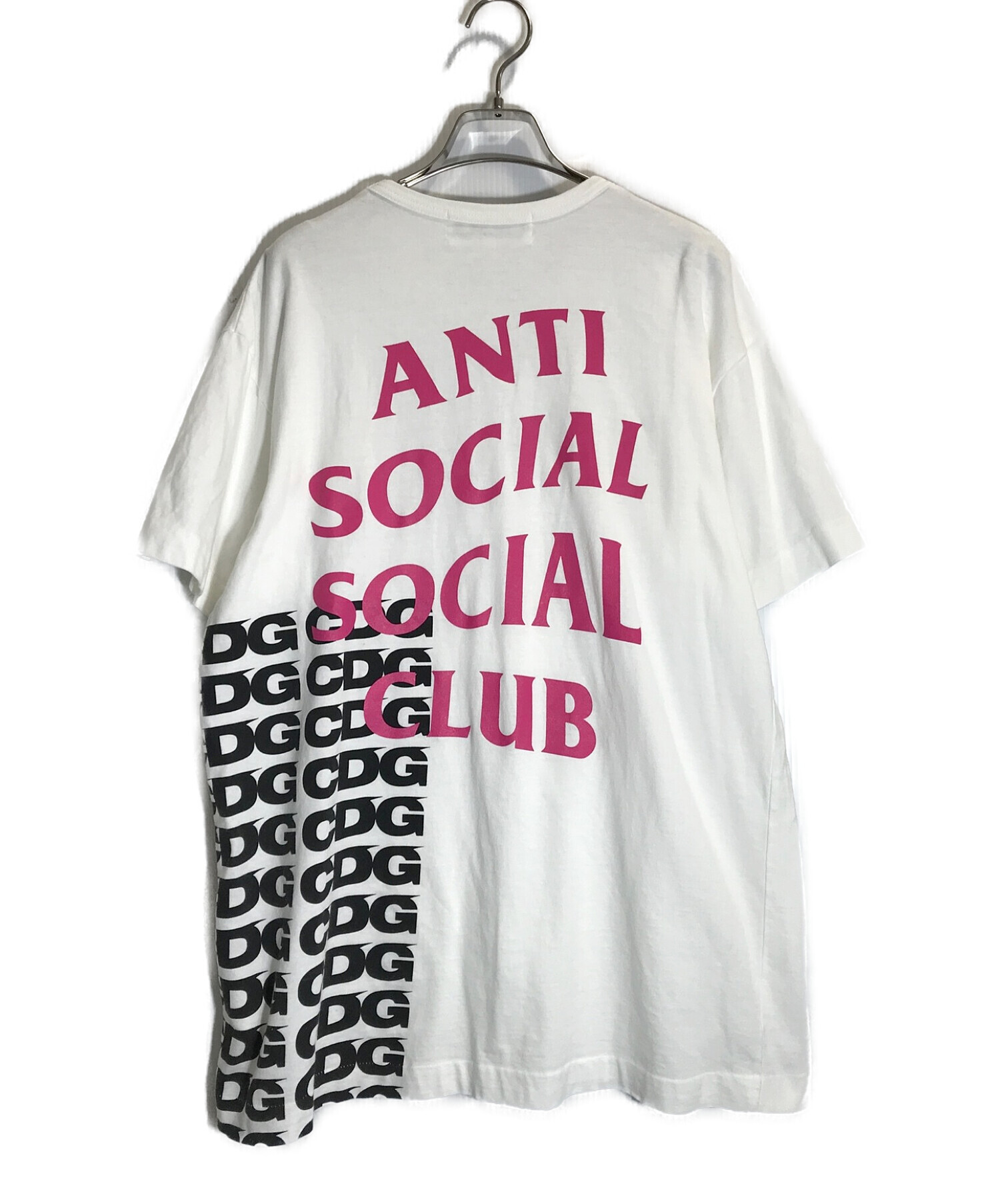 CDG×ASSC (シーディージー コムデギャルソン×アンチソーシャルソーシャルクラブ) プリントTシャツ ホワイト サイズ:XL