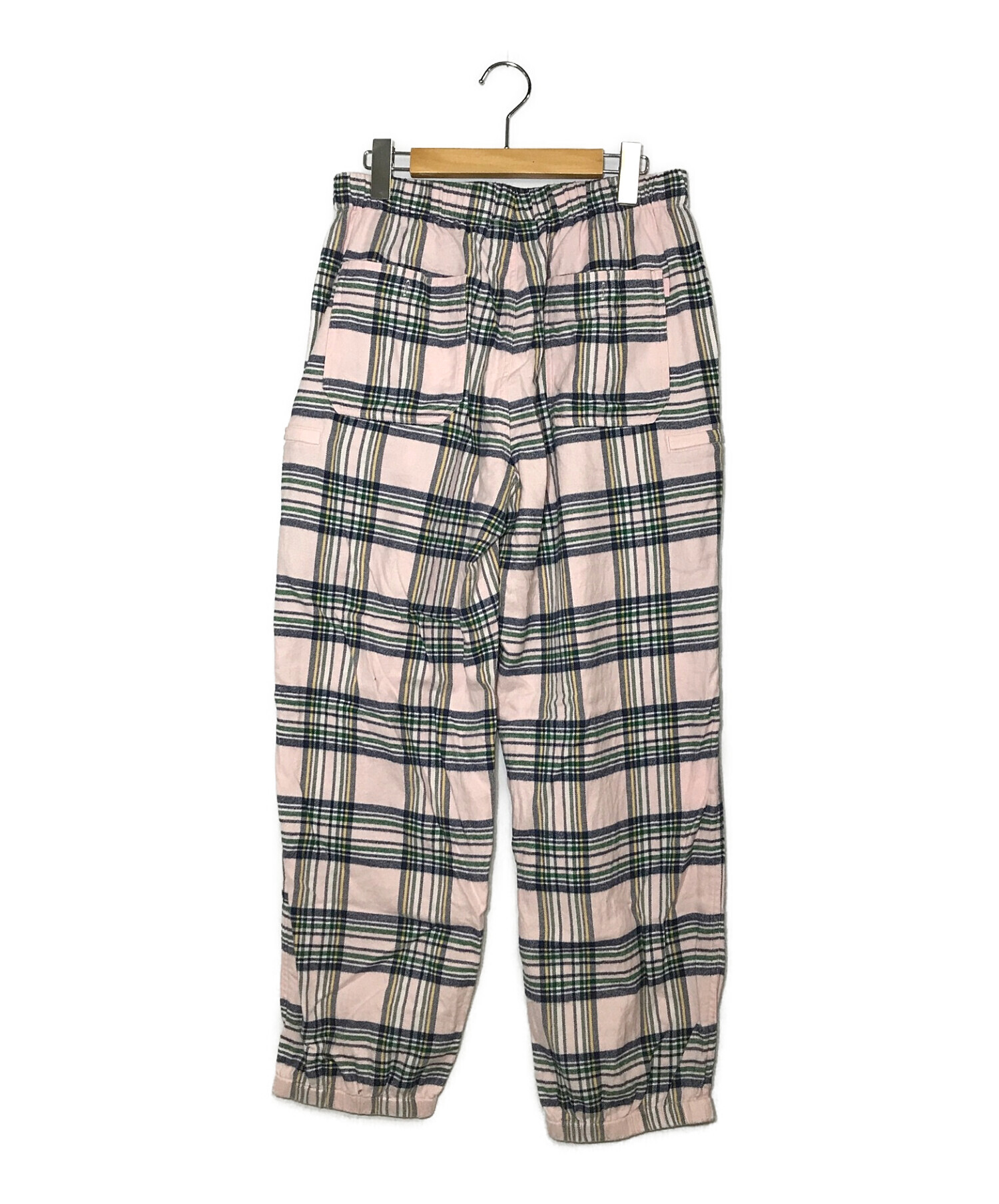 SUPREME (シュプリーム) Tartan Flannel Skate Pant/タータン　フランネル　スケート　パンツ ホワイト×ネイビー  サイズ:S