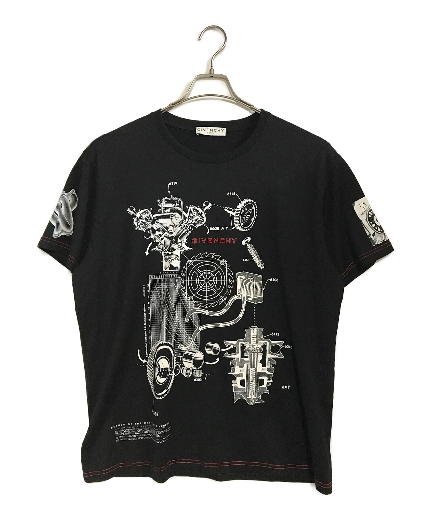 中古・古着通販】GIVENCHY (ジバンシィ) SCHEMATICSプリント ロゴ T