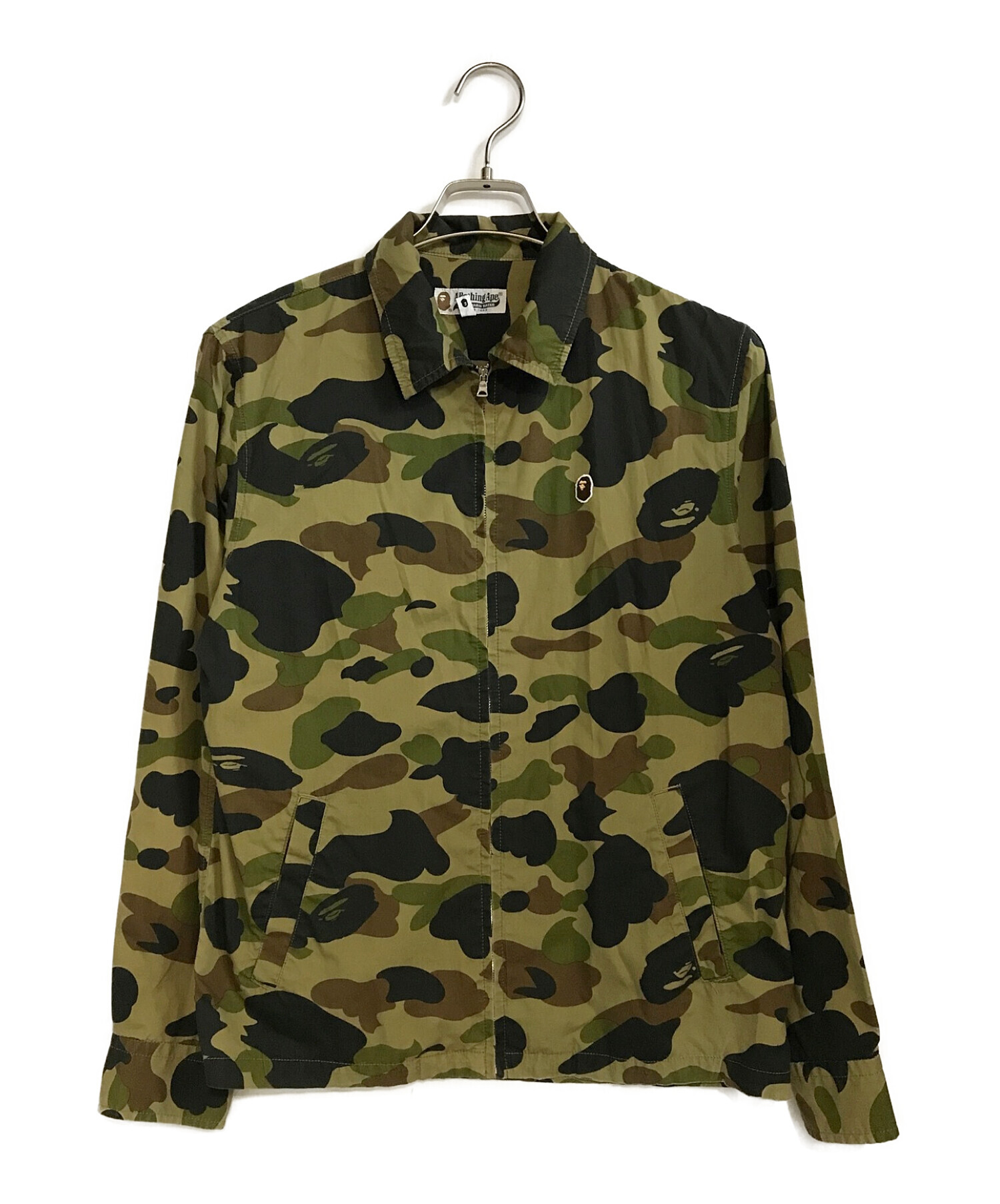 A BATHING APE (ア ベイシング エイプ) サルカモジップライトジャケット グリーン サイズ:S