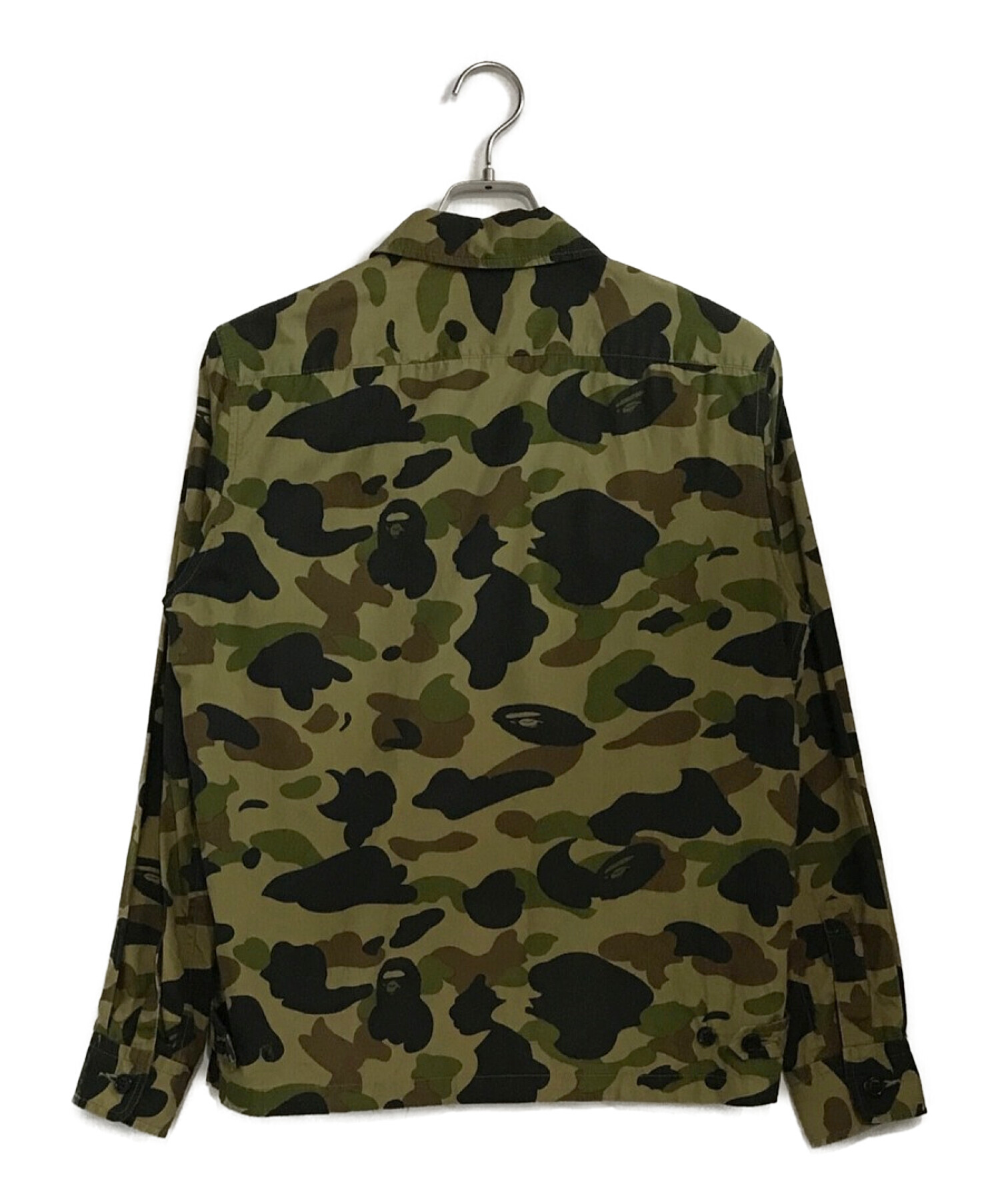 A BATHING APE (ア ベイシング エイプ) サルカモジップライトジャケット グリーン サイズ:S