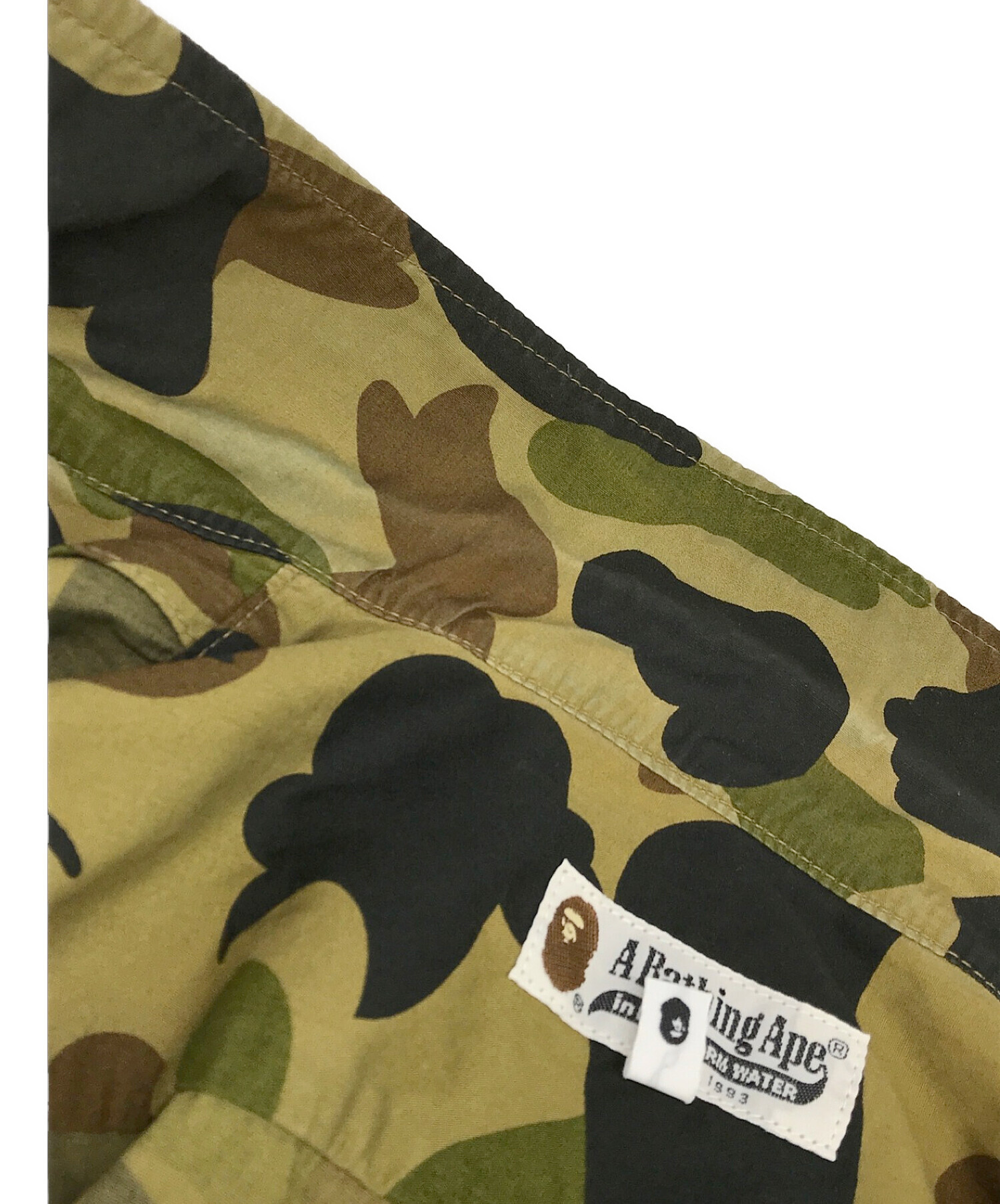 A BATHING APE (ア ベイシング エイプ) サルカモジップライトジャケット グリーン サイズ:S