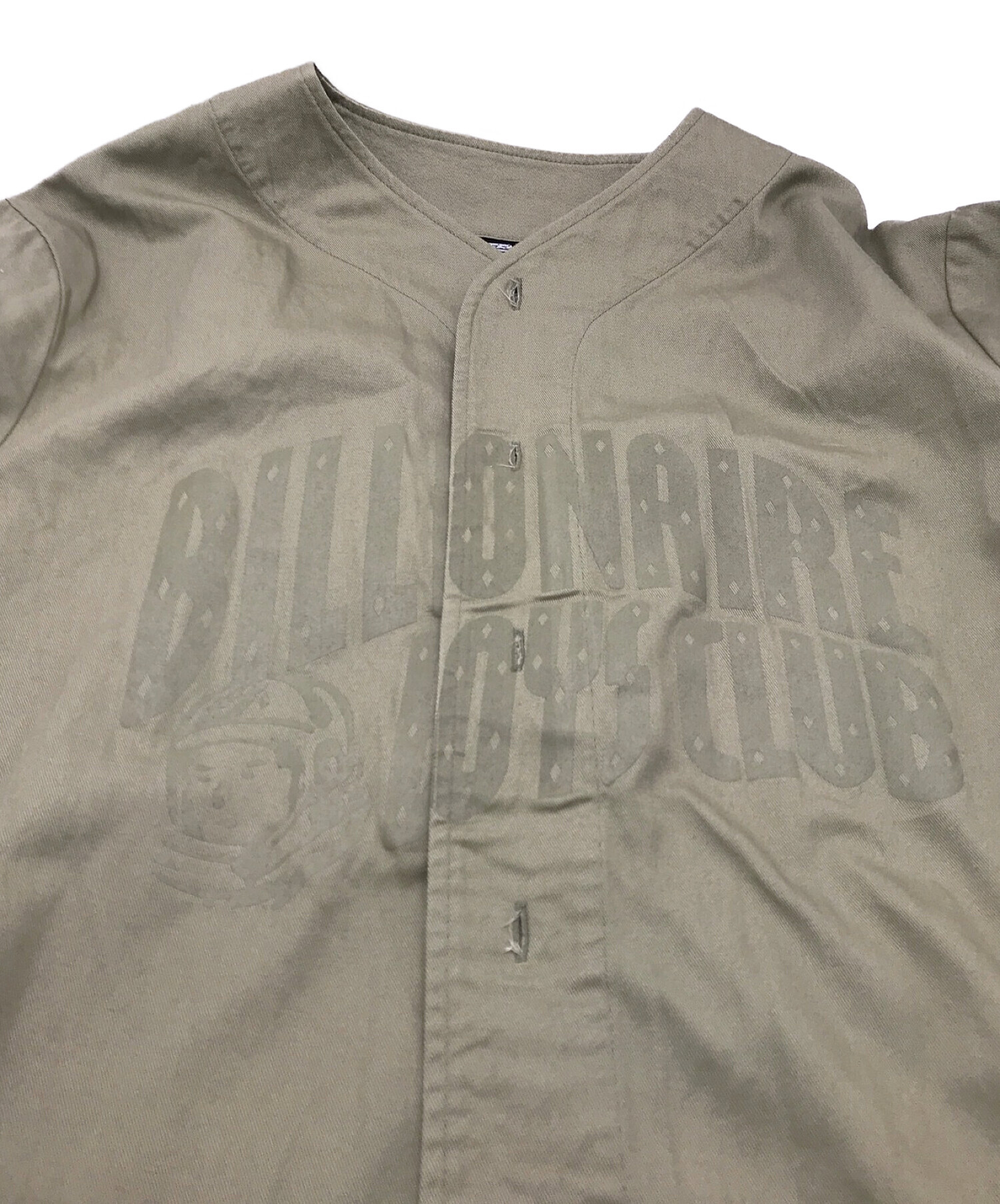 BILLIONAIRE BOYS CLUB (ビリオネアボーイズクラブ) ベースボールシャツ カーキ サイズ:L