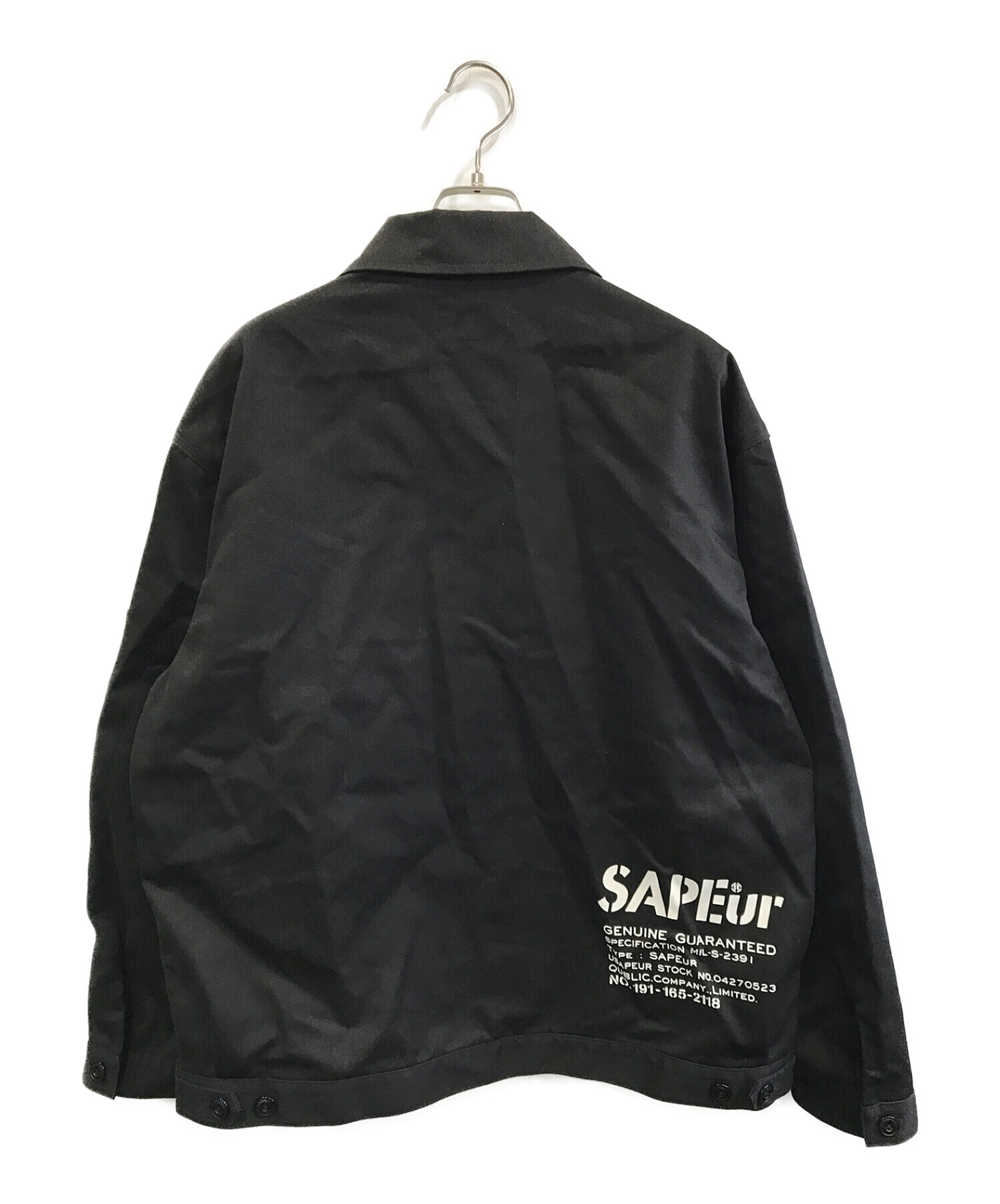 SAPEUR × Dickies (サプール×ディッキーズ) ワークジャケット ブラック サイズ:ＸＬ