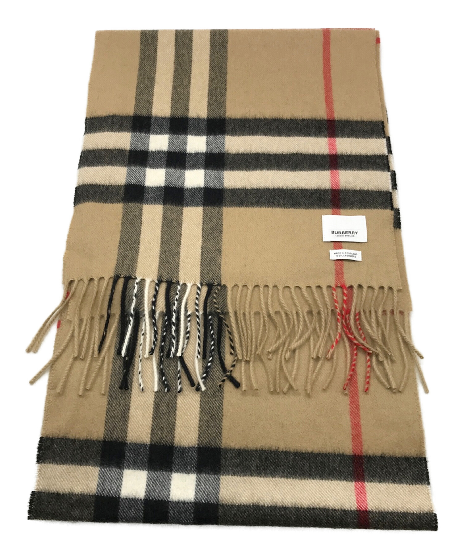 バーバリー Burberry ロンドン カシミヤ カシミア マフラー ベージュ-