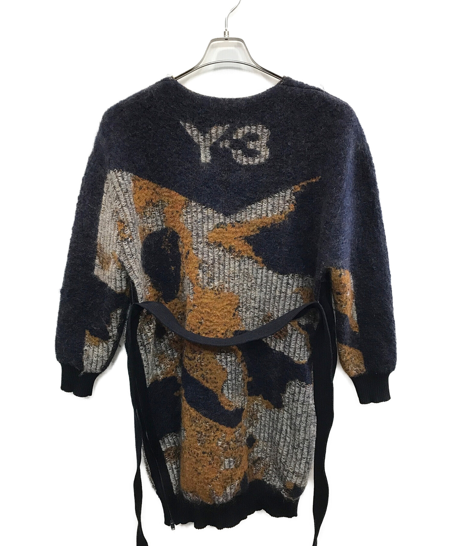 Y-3 TONAL CAMO KNIT CARDIGAN-