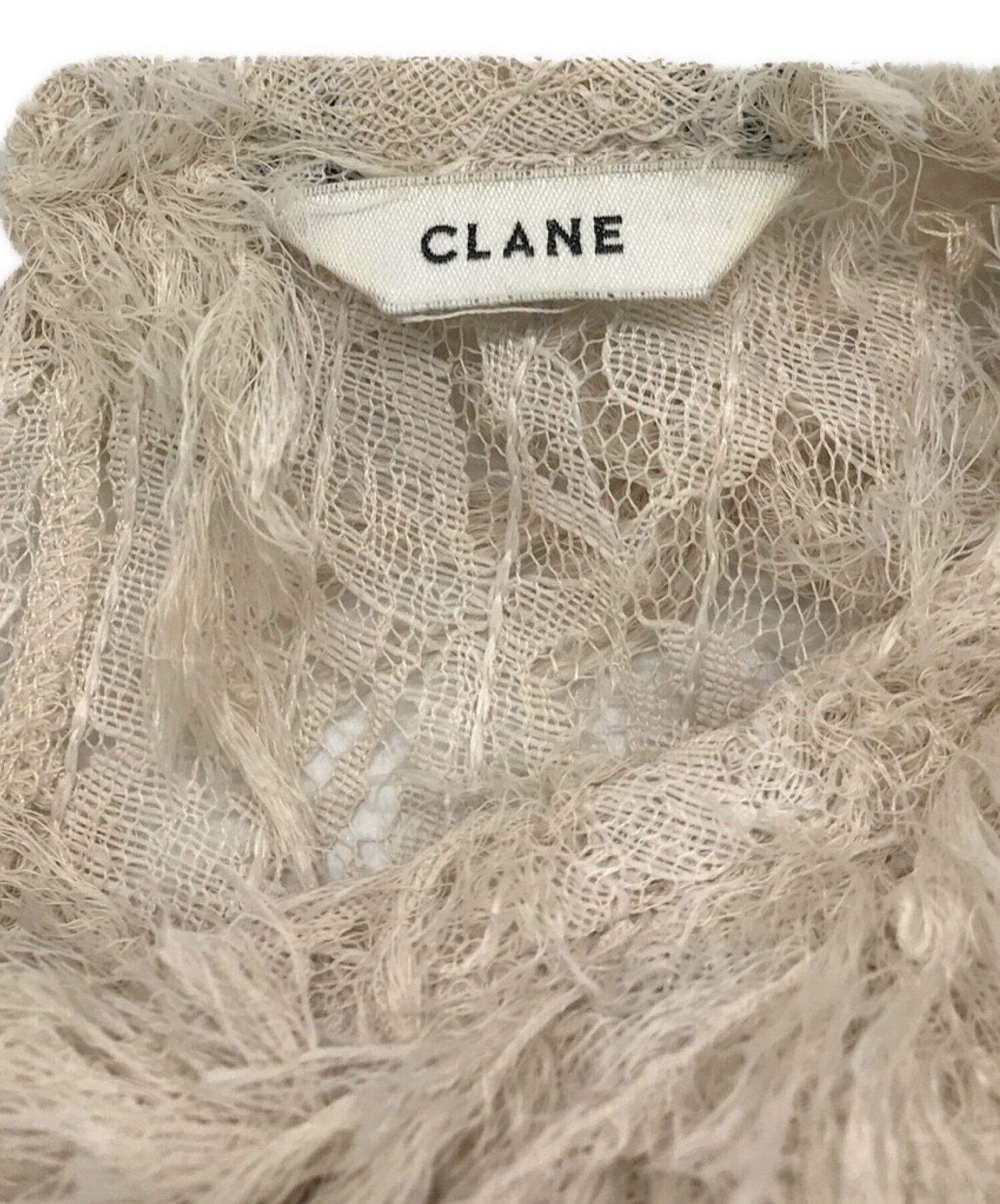 CLANE (クラネ) FRINGE LACE TOPS アイボリー サイズ:1