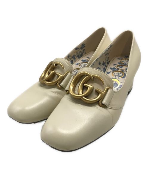 中古・古着通販】GUCCI (グッチ) GGマーモントパンプス ベージュ