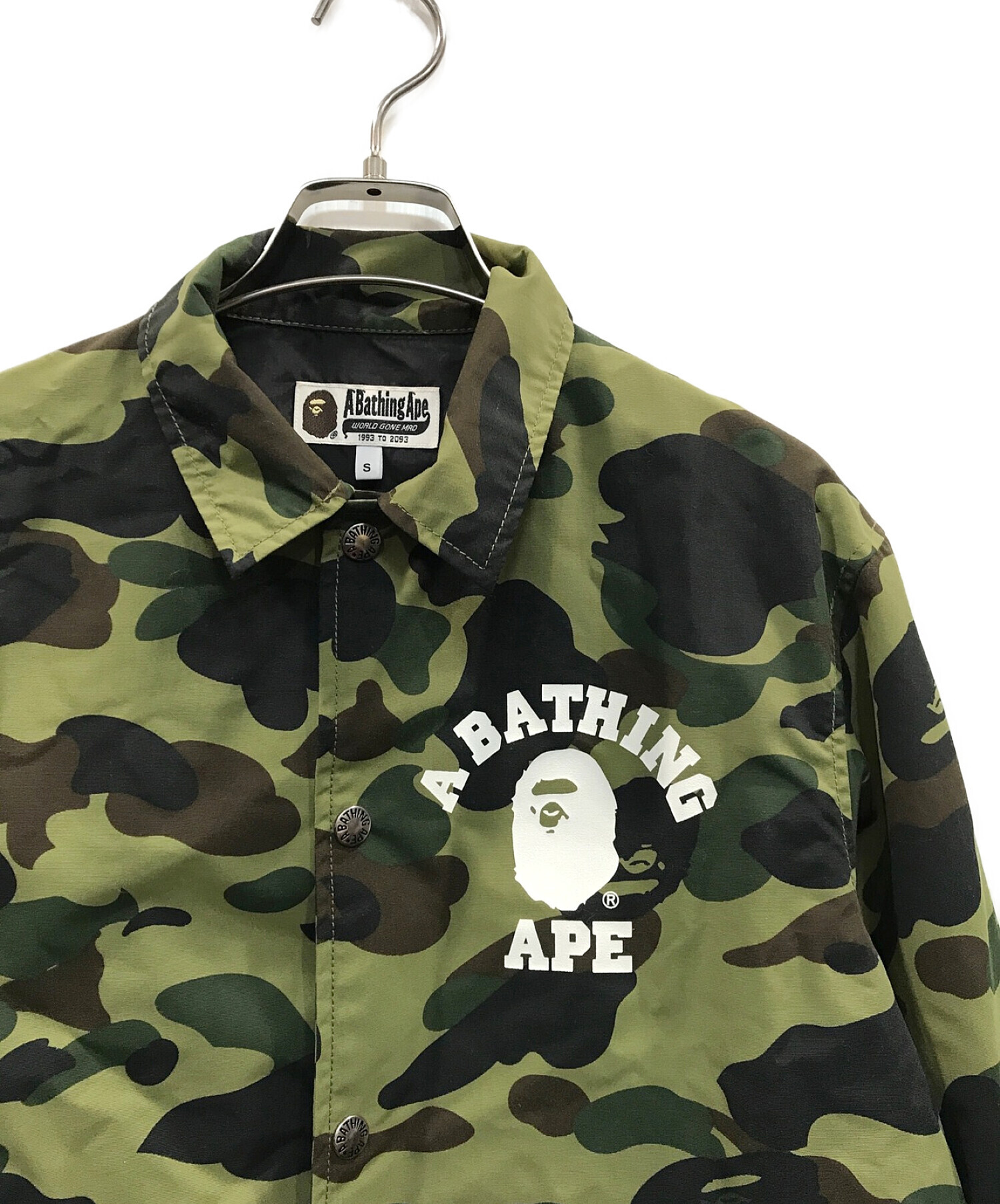 A BATHING APE (アベイシングエイプ) 1ST CAMO COACH JACKET（1ST カモコーチジャケット） グリーン サイズ:S