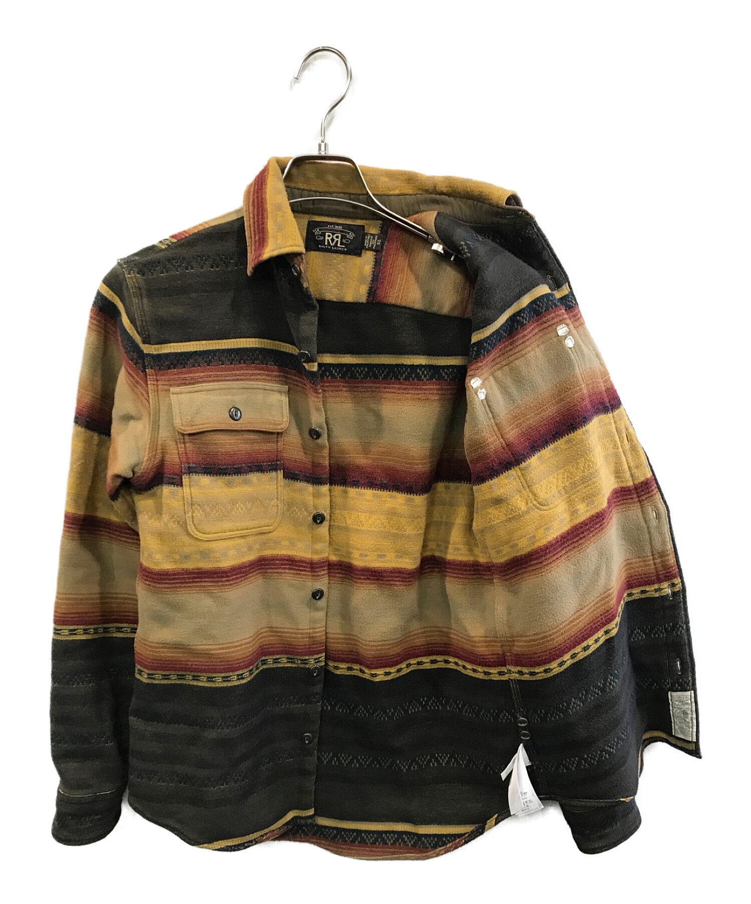 中古・古着通販】RRL (ダブルアールエル) STRIPED JACQUARD WORKSHIRT