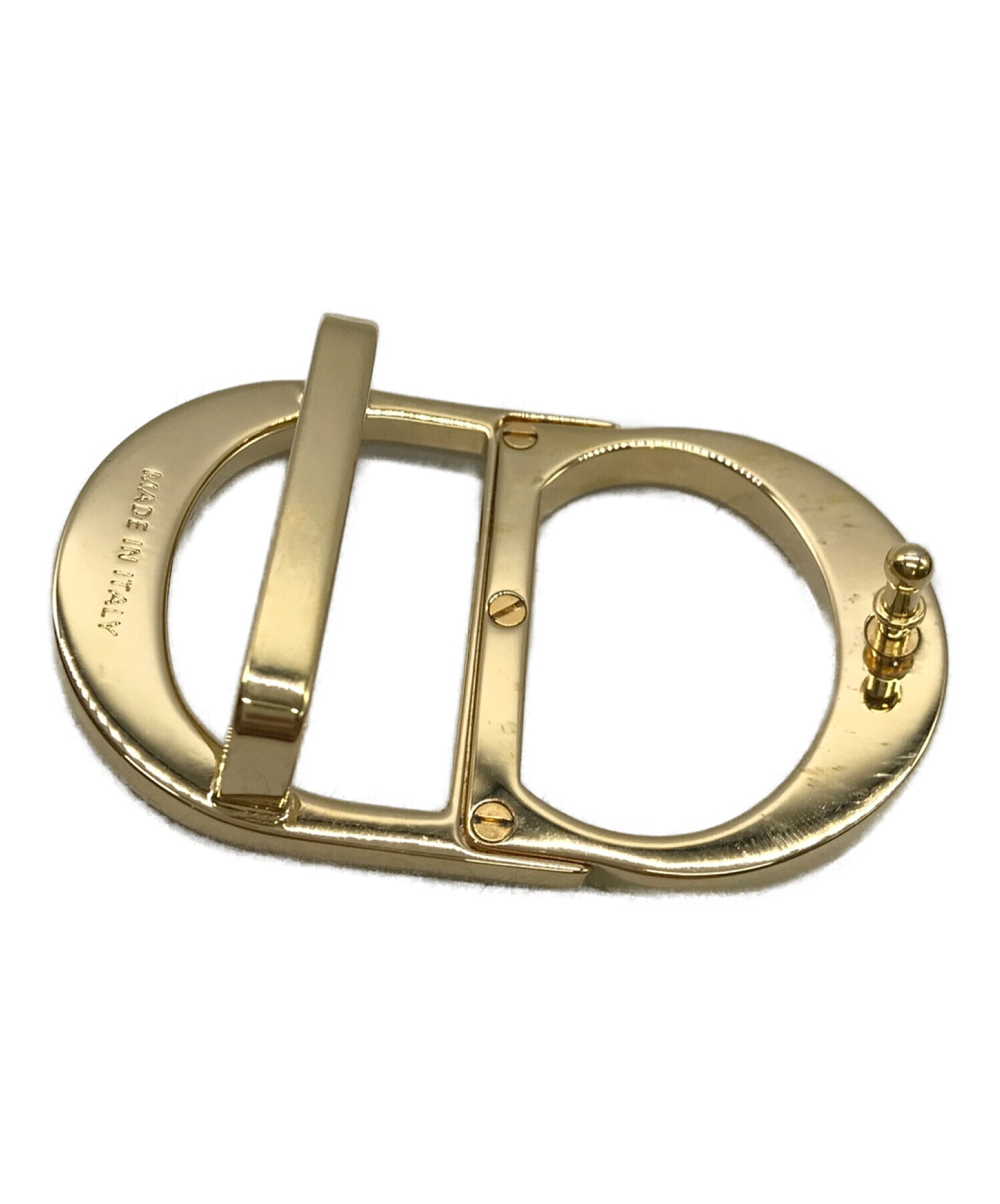 Christian Dior (クリスチャン ディオール) トロッター柄CDロゴバックルベルト ネイビー