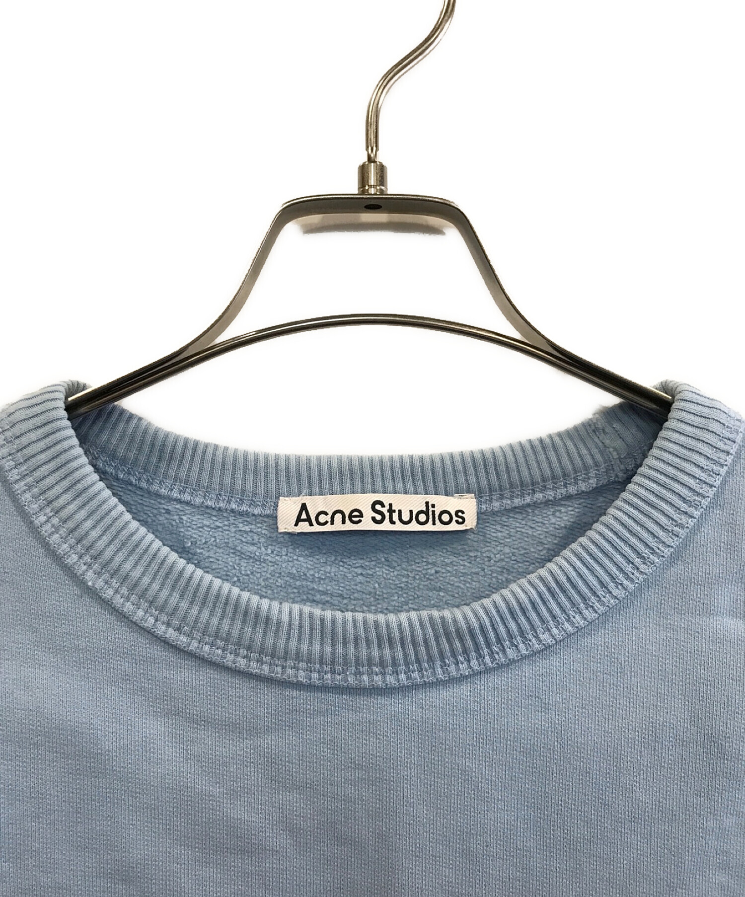 ACNE STUDIOS (アクネストゥディオズ) スタンプロゴスウェットシャツ ブルー サイズ:S