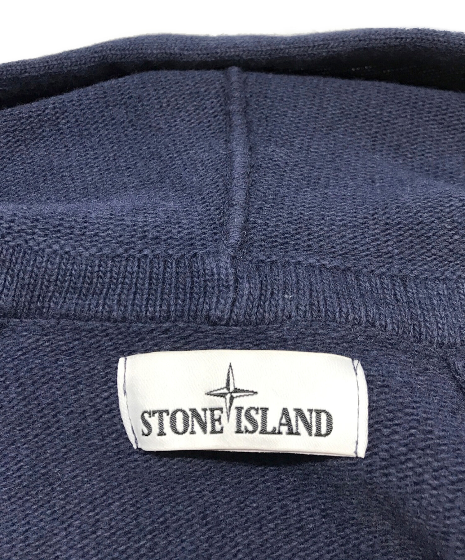 STONE ISLAND (ストーンアイランド) ニットジップパーカー ネイビー サイズ:L