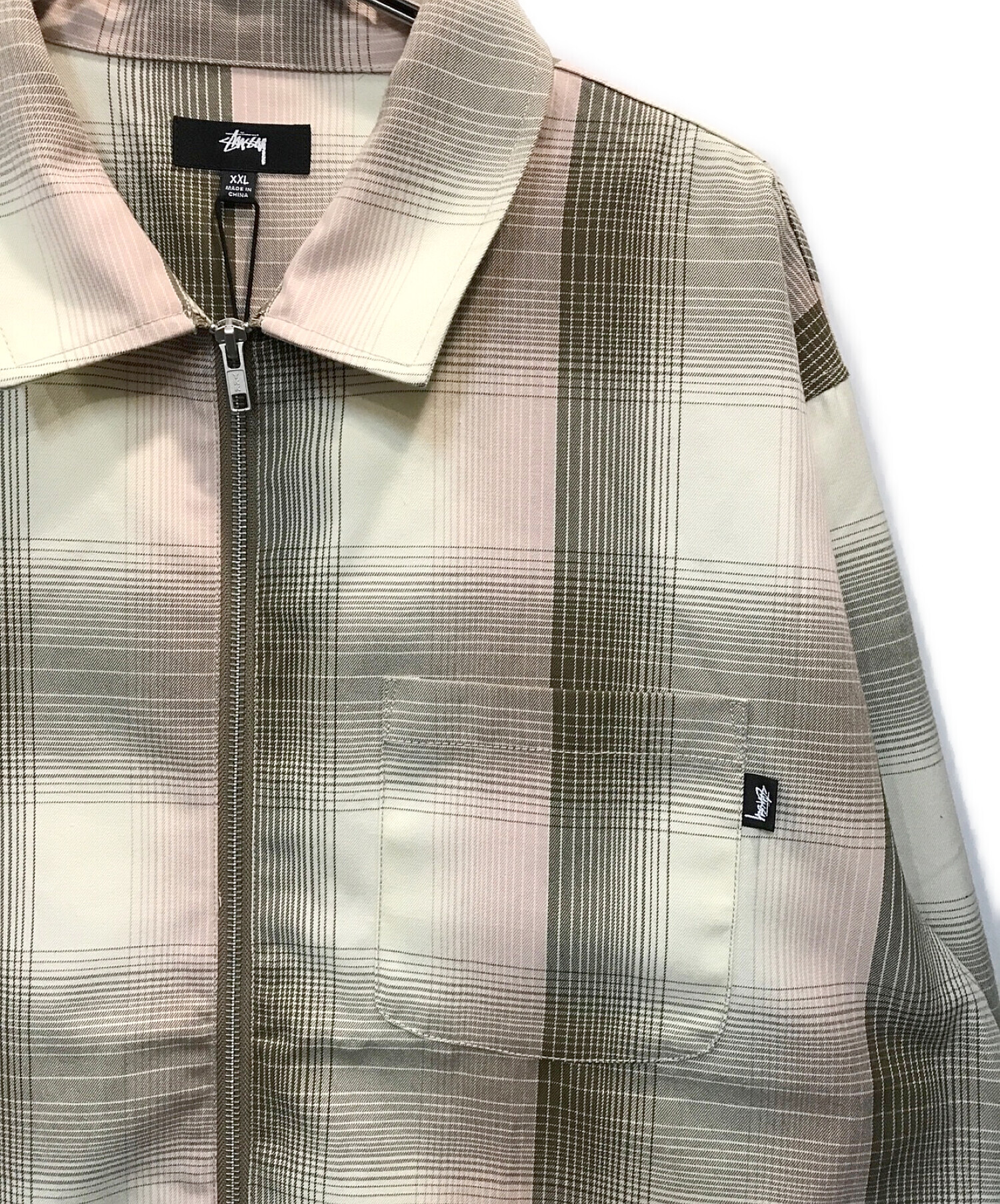 中古・古着通販】stussy (ステューシー) SHADOW PLAID ZIP SHIRT