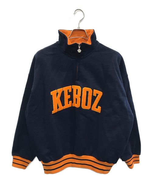 中古・古着通販】KEBOZ (ケボズ) STRIPED RIB UC SWEAT HALF ZIP