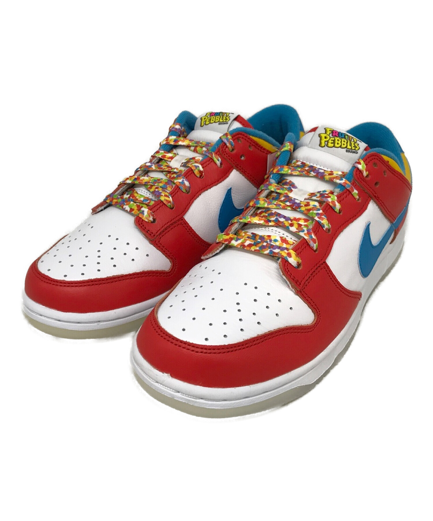 NIKE × FRUiTY PEBBLES (ナイキ×フルーティ ペブルス) DUNK LOW QS（ダンクロー QS） ホワイト×レッド  サイズ:26.0㎝