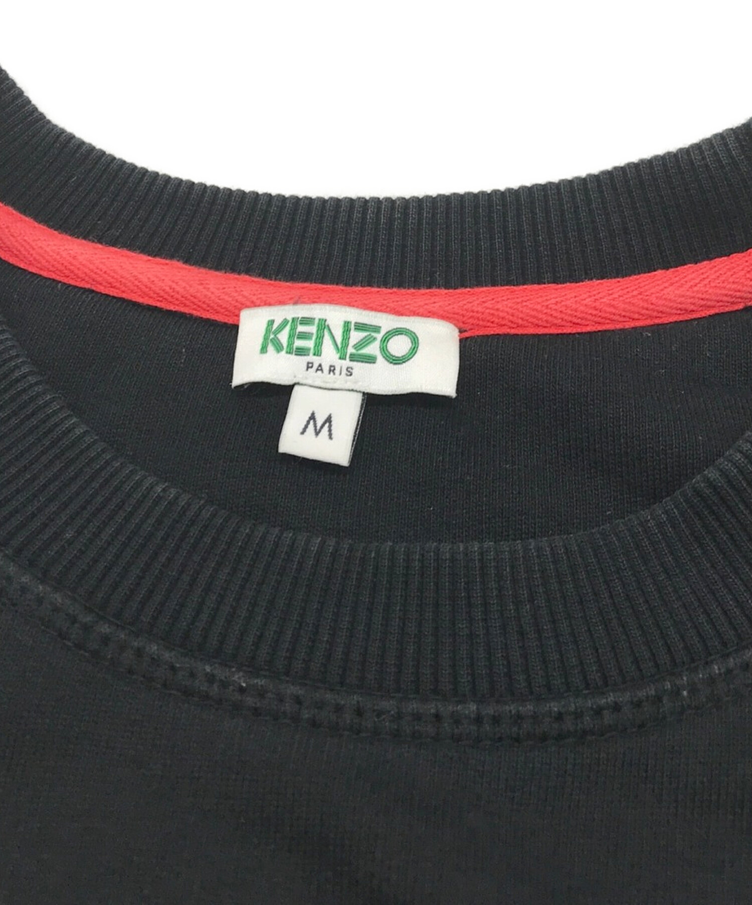 KENZO (ケンゾー) クラシックタイガー刺繍クルーネックスウェット ブラック サイズ:M