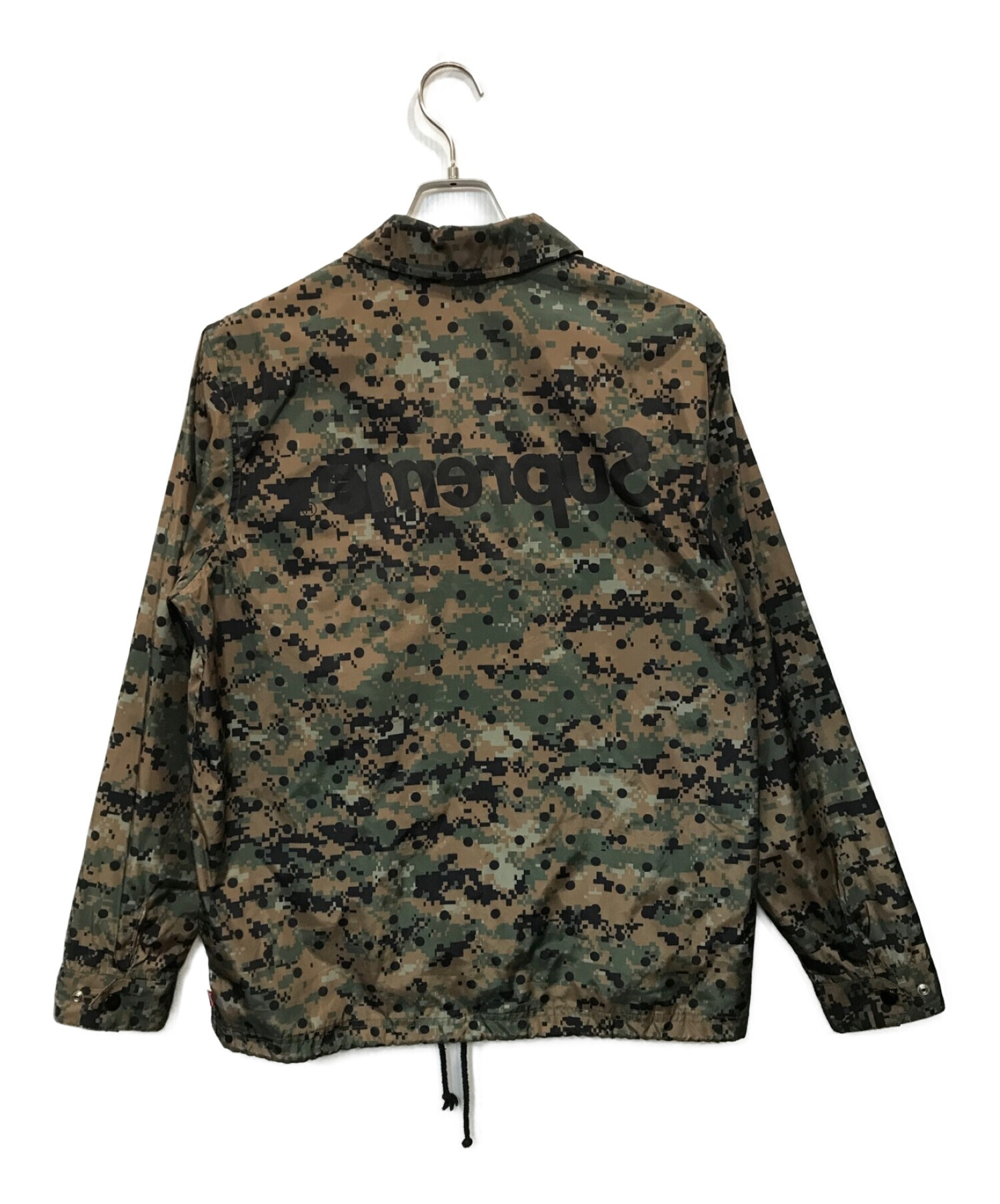 SUPREME (シュプリーム) COMME des GARCONS SHIRT (コムデギャルソンシャツ) 13SS Dot Camo Mirror  Logo Coaches Jacket グリーン サイズ:M