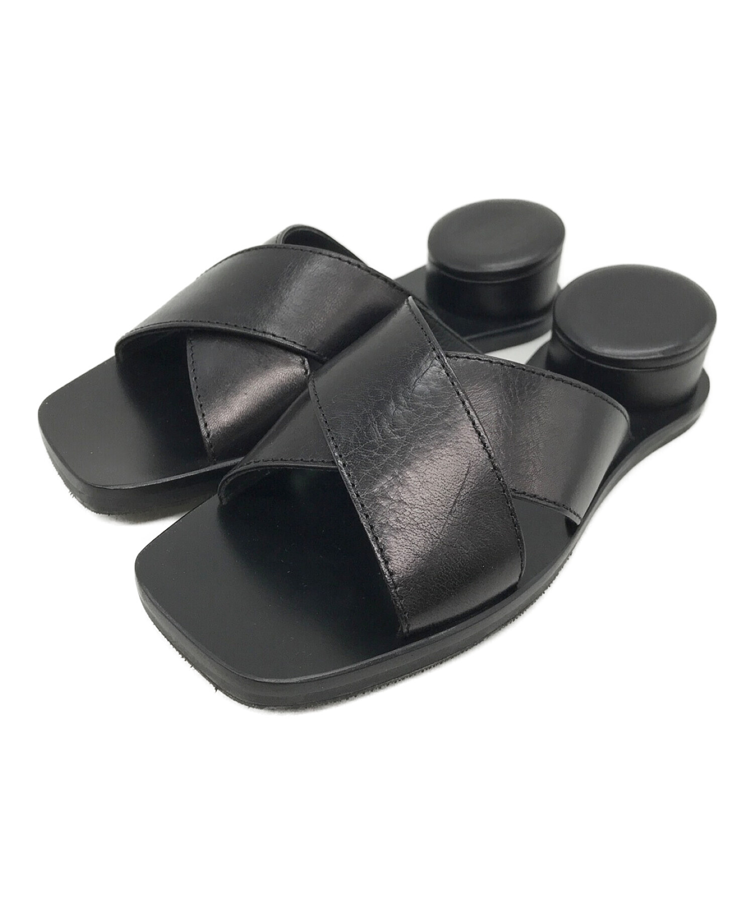 MM6 Maison Margiela (エムエムシックス メゾンマルジェラ) Exposed Heel Sandals ブラック サイズ:35