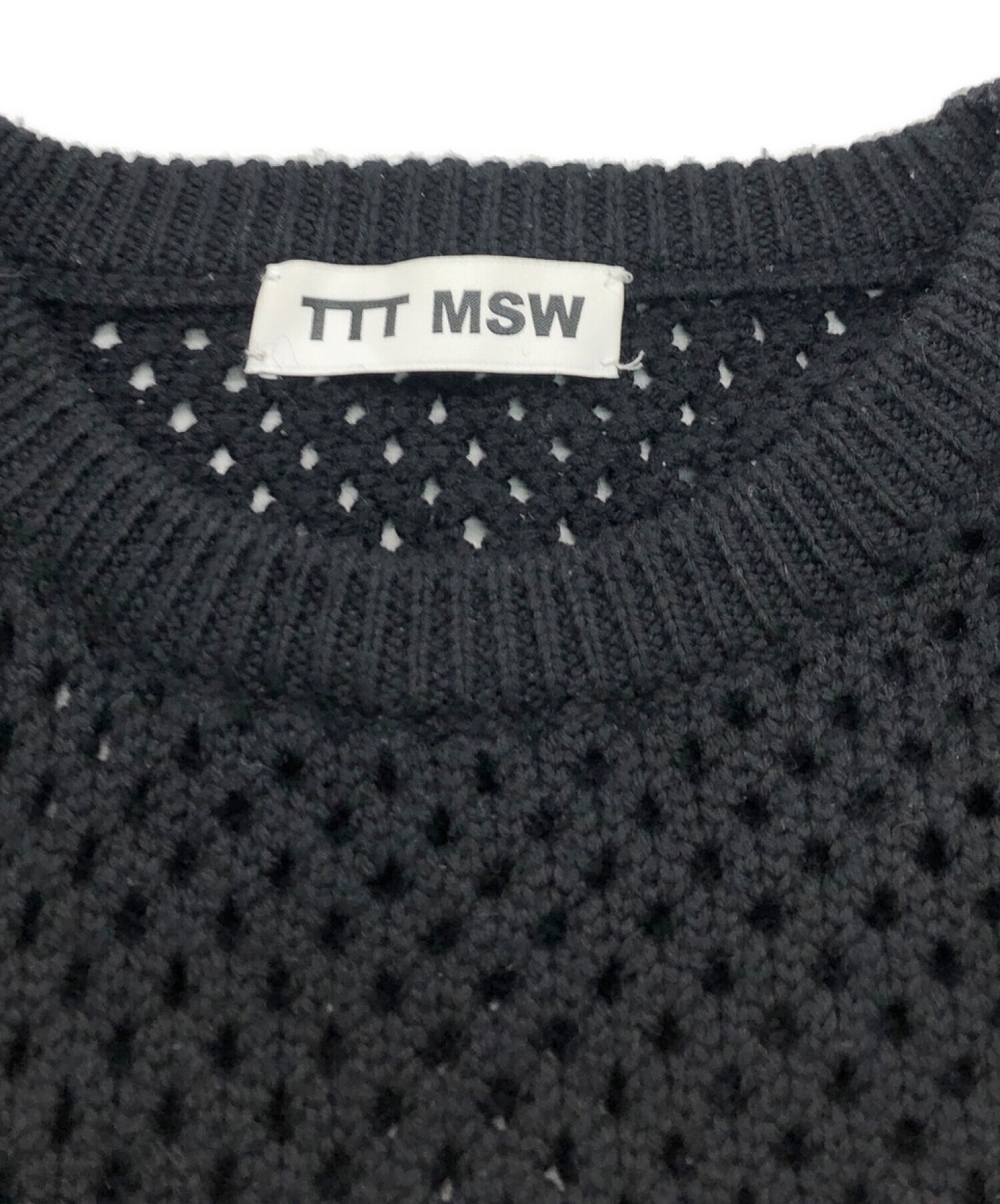 TTT MSW (ティーモダンストリートウェア) Wool Pullover Knit ブラック サイズ:Free