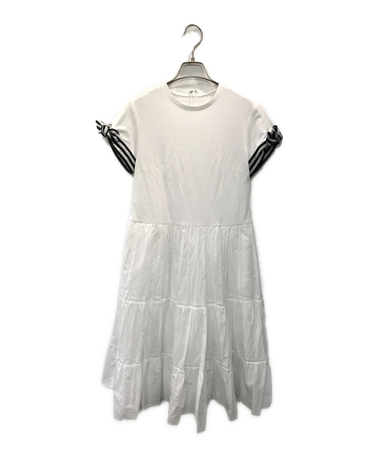 BORDERS AT BALCONY (ボーダーズアットバルコニー) BALLERINA TEE DRESS ホワイト サイズ:36