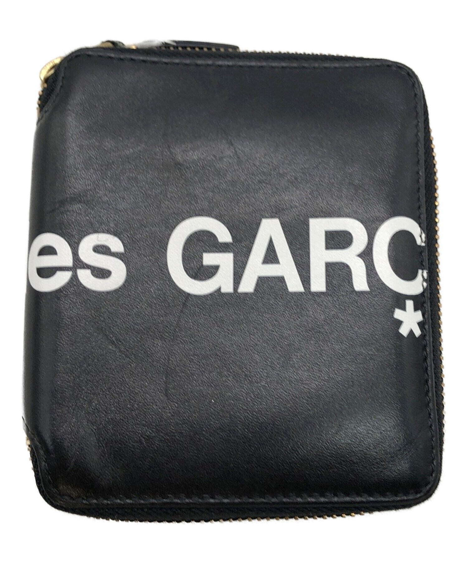 新品 コムデギャルソン COMME des GARCONS 2つ折り財布 ヒュージ ロゴ ブラック