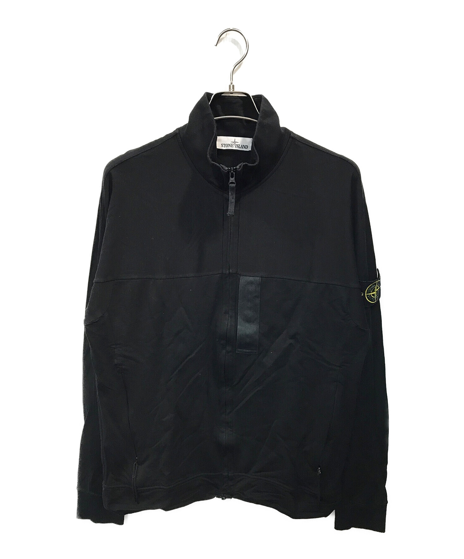 STONE ISLAND (ストーンアイランド) ハイネックジップアップスウェット ブラック サイズ:L