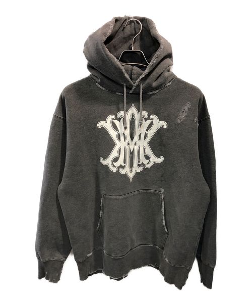 【中古・古着通販】MYNE (マイン) KKM Aged Hoodie グレー