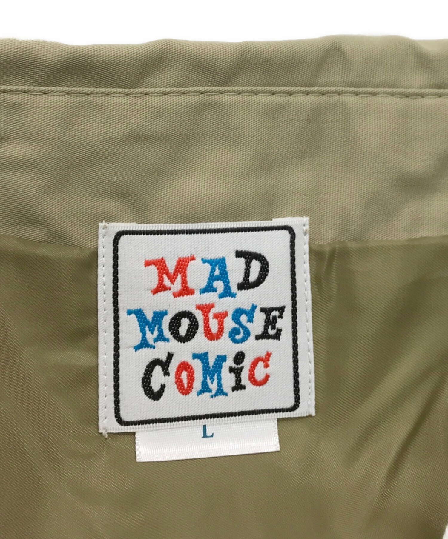 MAD MOUSE COMIC (マッドマウスコミック) TOY MACHINE (トイマシーン) コーチジャケット ベージュ サイズ:L