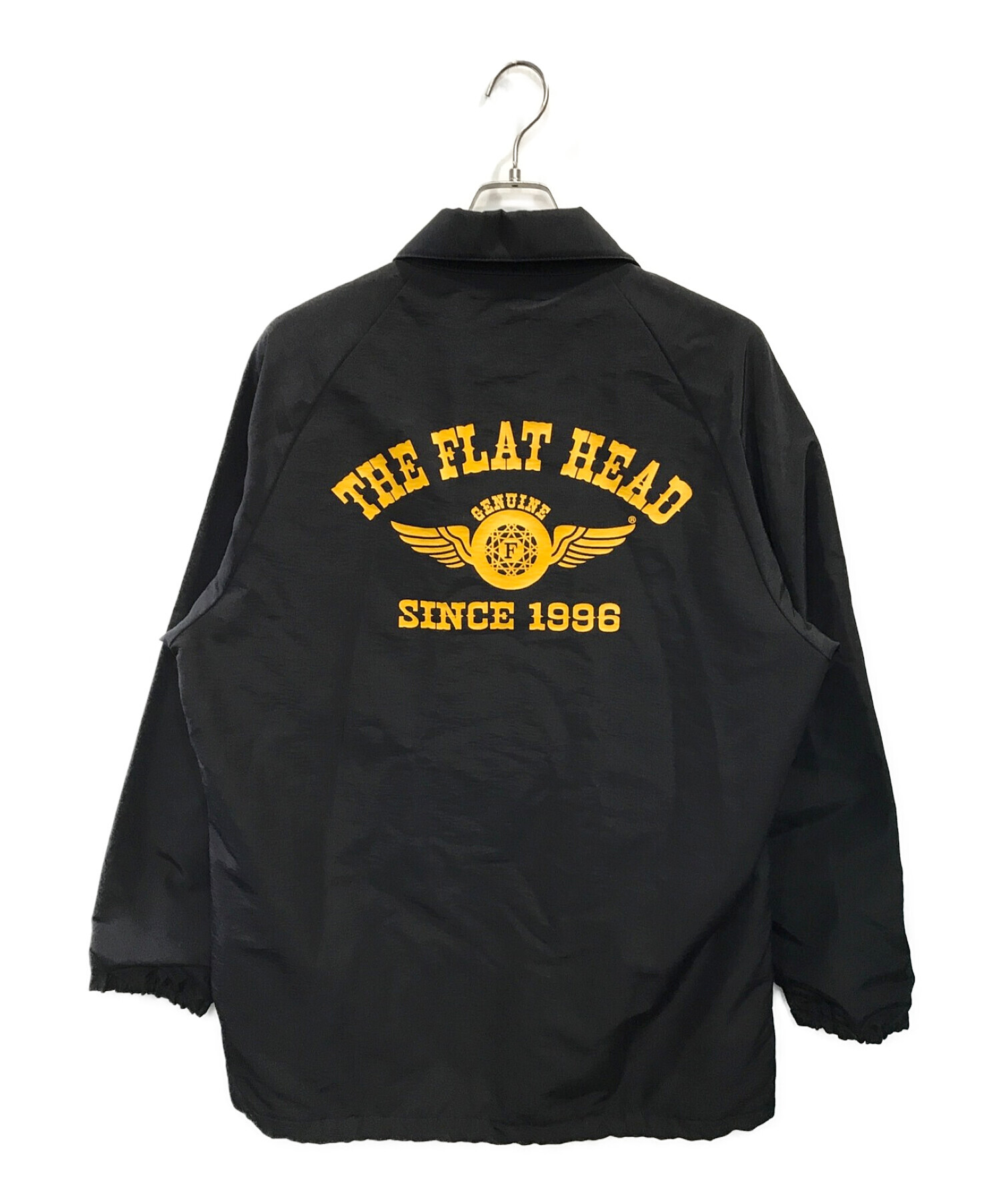 THE FLAT HEAD (ザ・フラットヘッド) ナイロンコーチジャケット ブラック サイズ:44