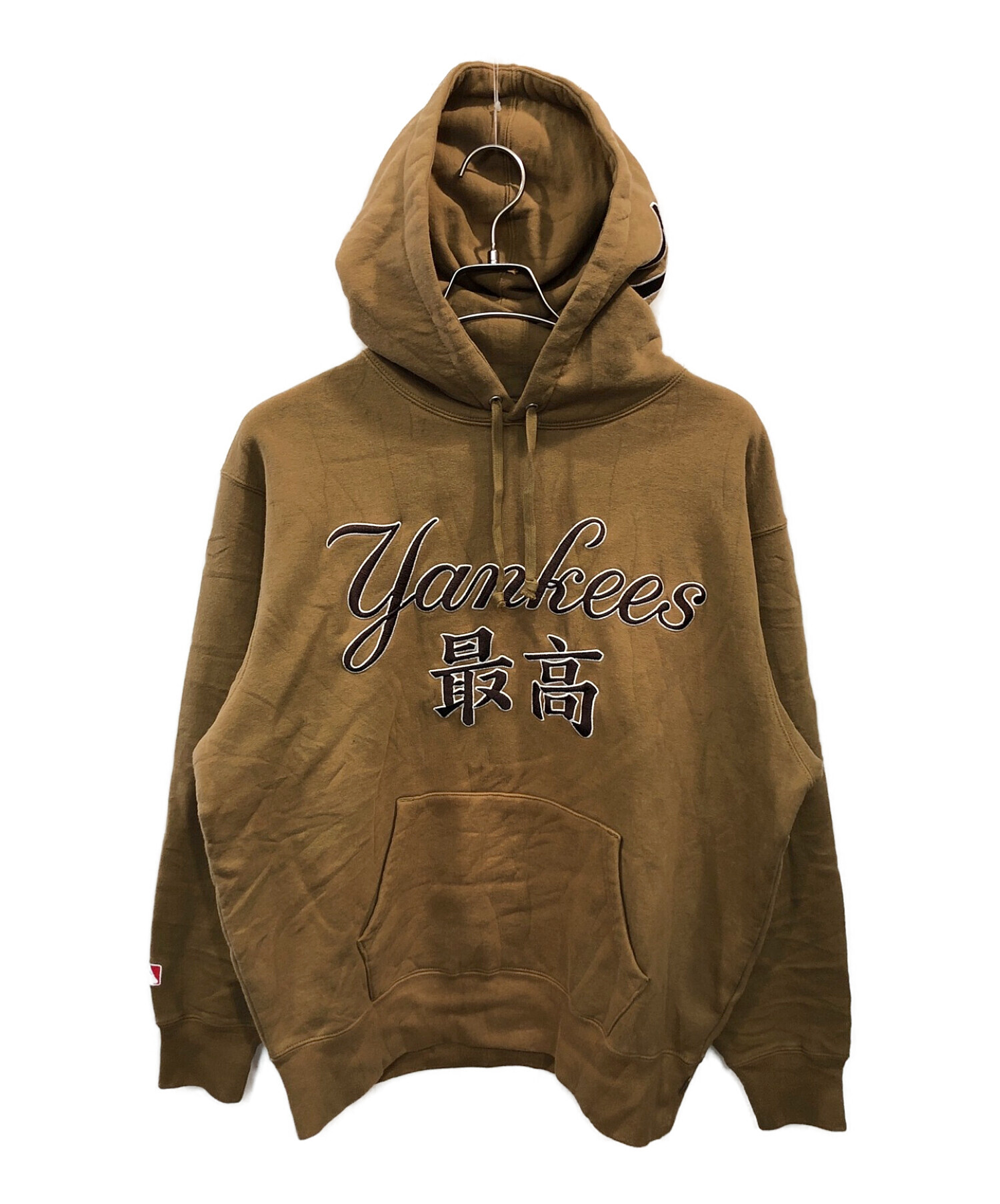 Supreme (シュプリーム) MLB (メジャーリーグベースボール) NewYork Yankees Hooded Sweatshirt ブラウン  サイズ:S