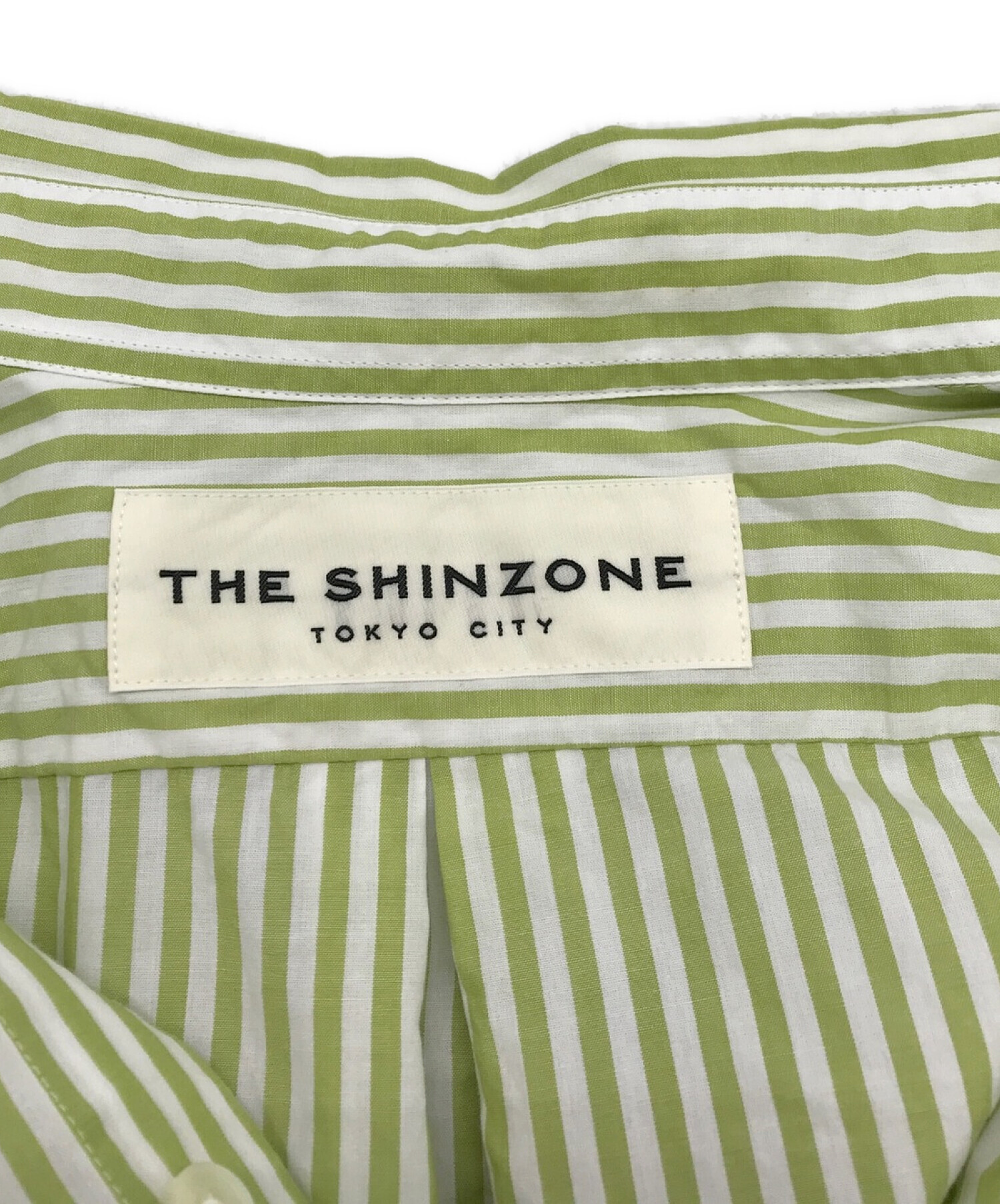 通販サイト通販 THE SHINZONE DADDY SHIRTS(STRIPE) グリーン - トップス