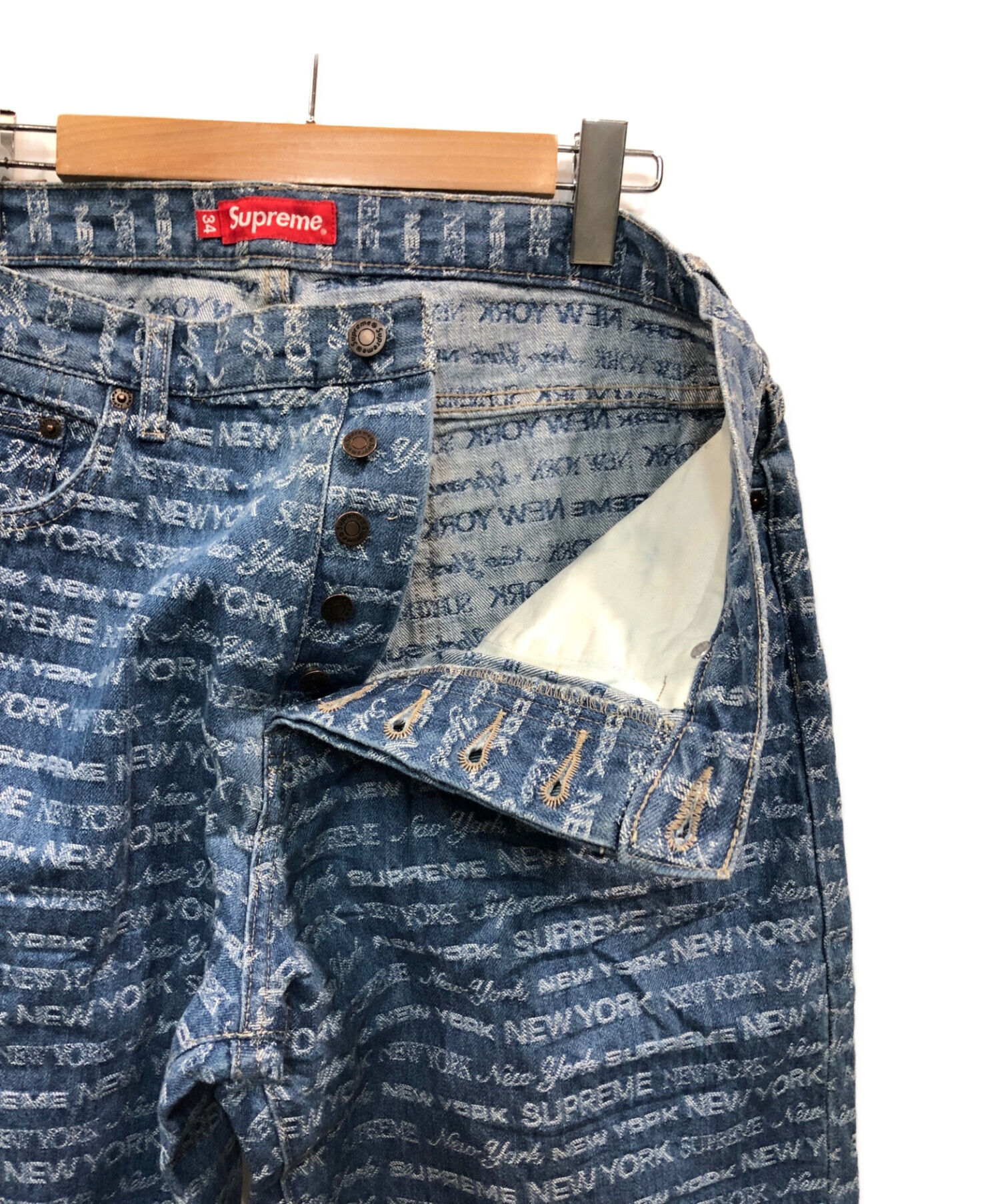 Supreme (シュプリーム) 22AW Multi Type Jacquard Regular Jean #A インディゴ サイズ:W34