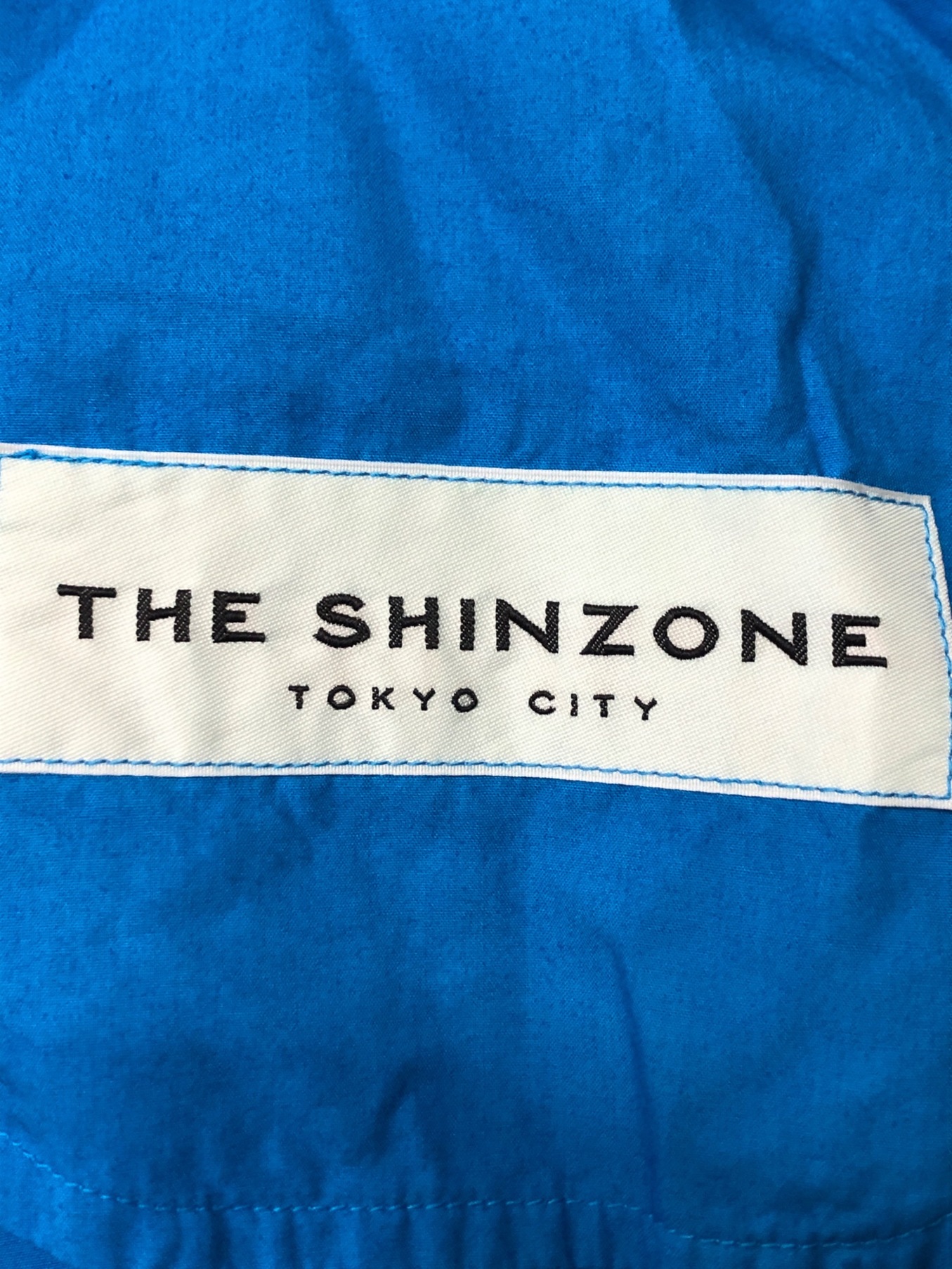 THE SHINZONE (ザ シンゾーン) SWITCHING DRESS ブルー サイズ:36