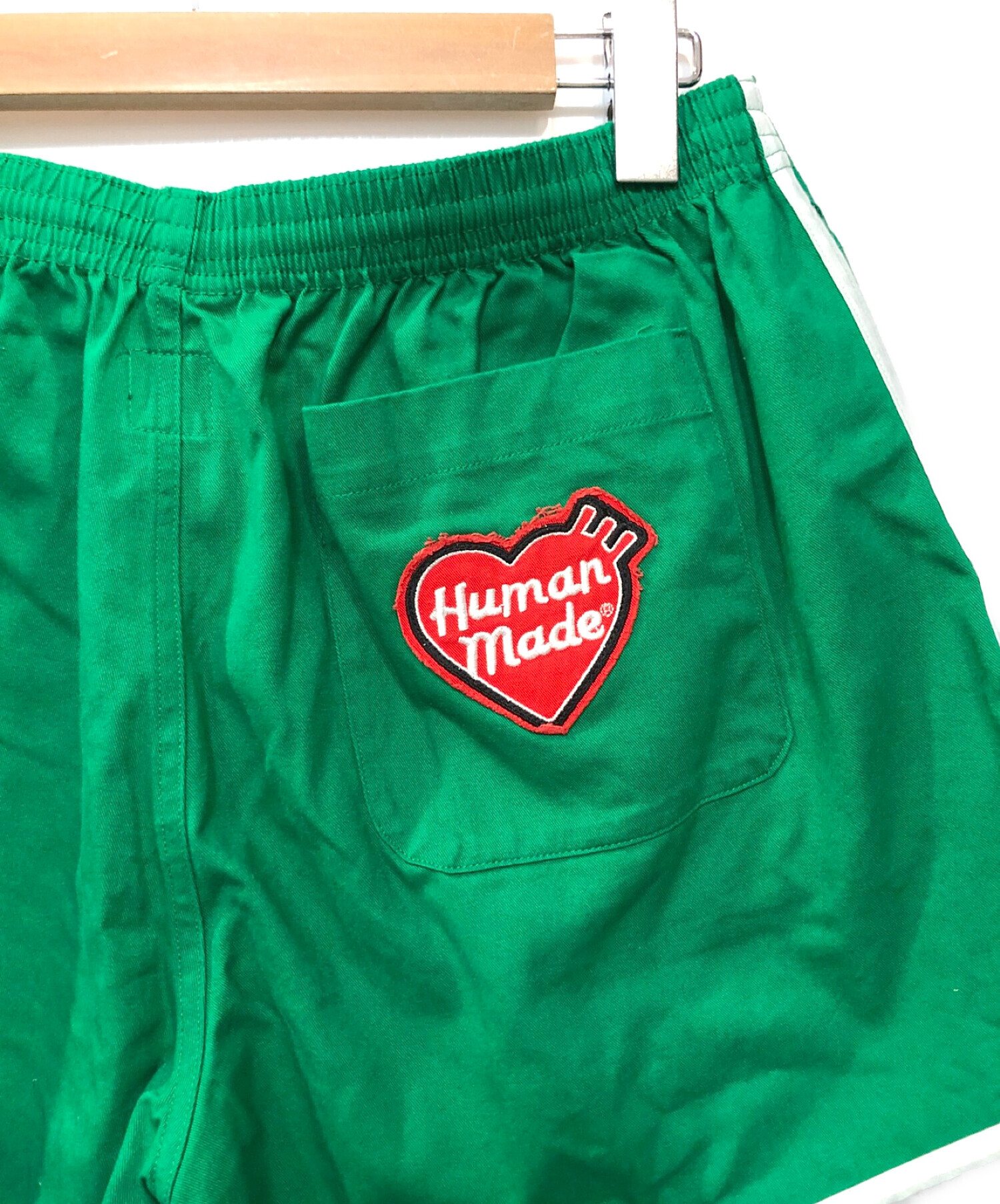 HUMAN MADE (ヒューマンメイド) TRAINING SHORTS グリーン サイズ:L