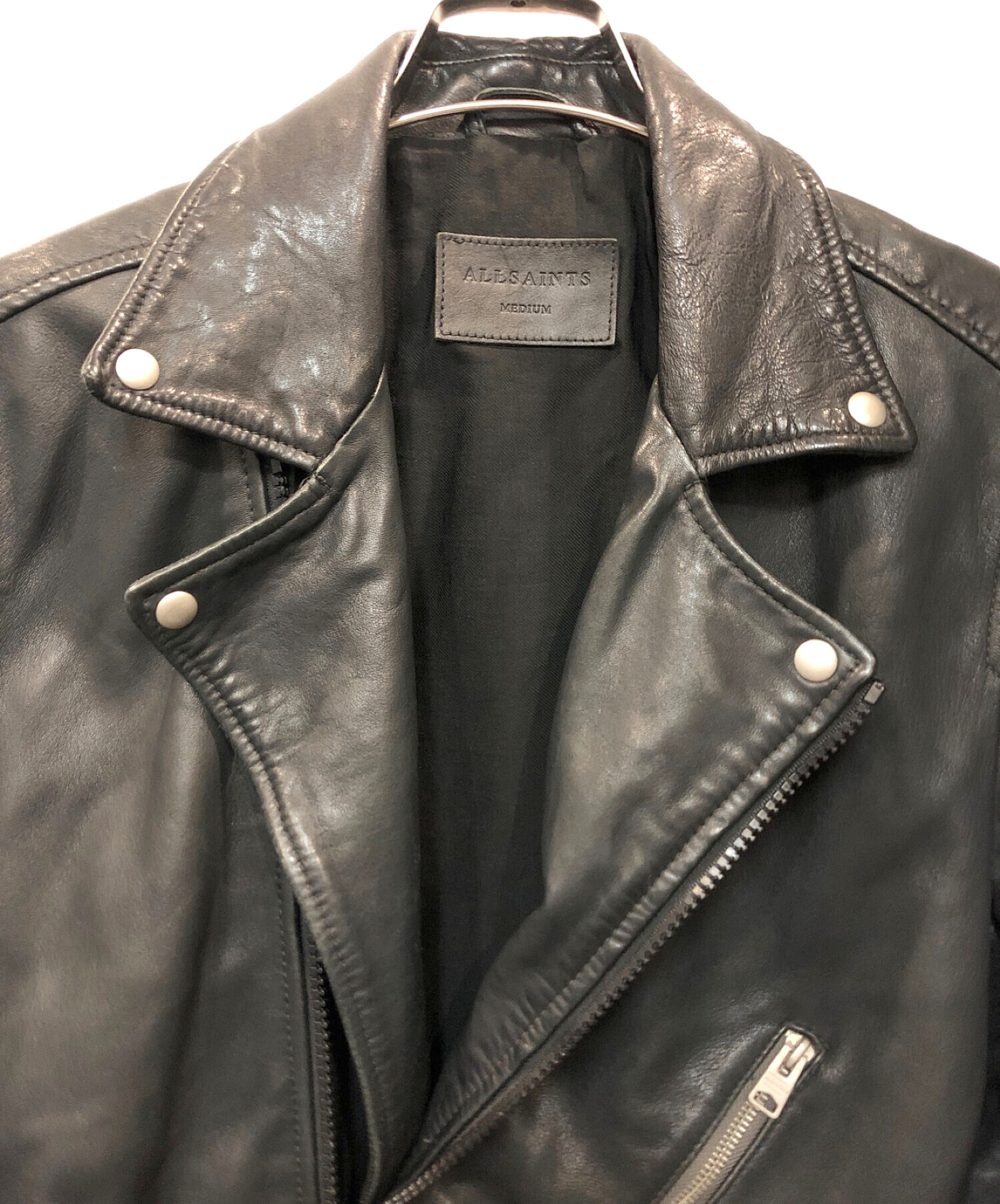 ALL SAINTS (オールセインツ) Muir Leather Biker Jacket ブラック サイズ:M