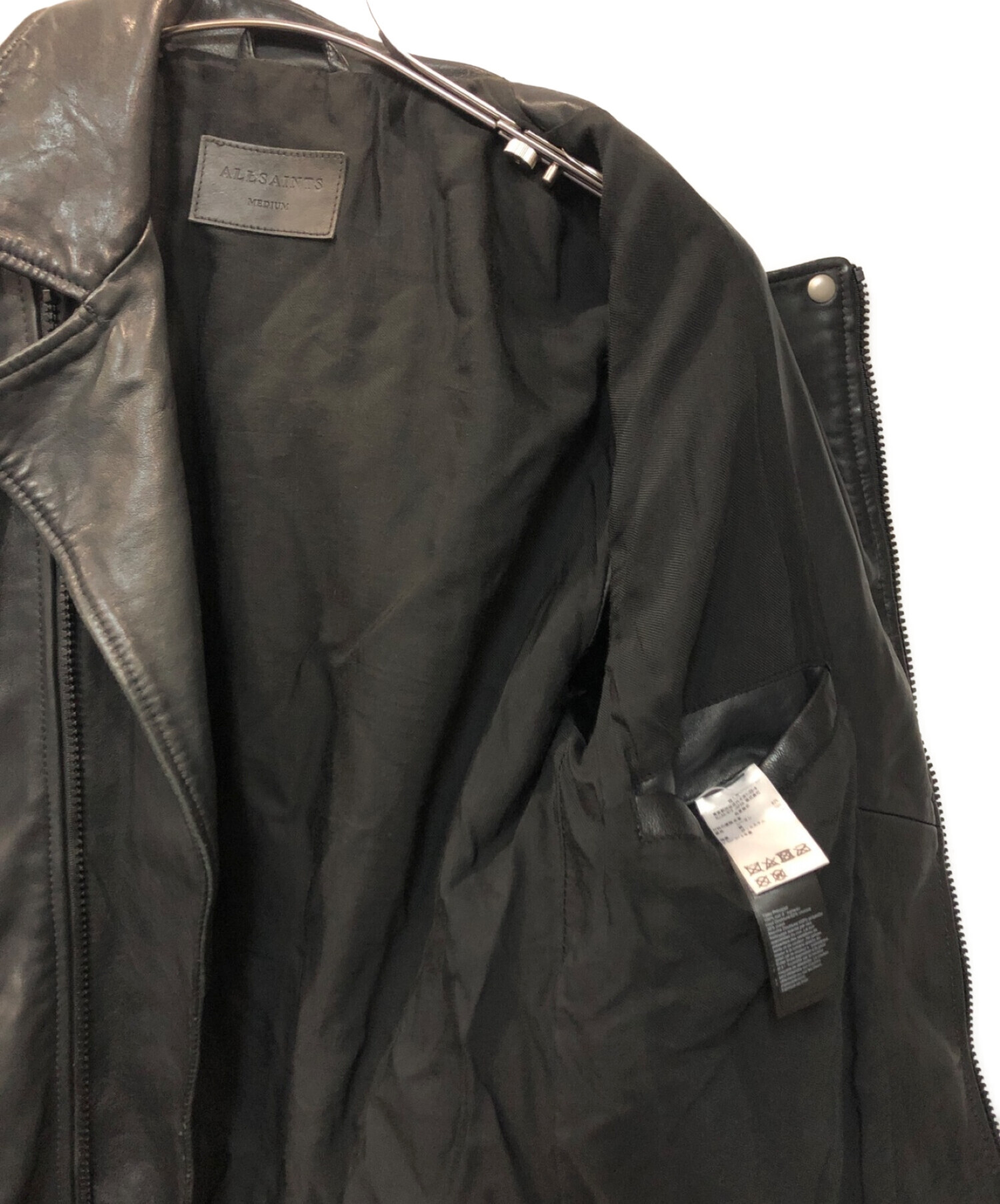 ALL SAINTS (オールセインツ) Muir Leather Biker Jacket ブラック サイズ:M