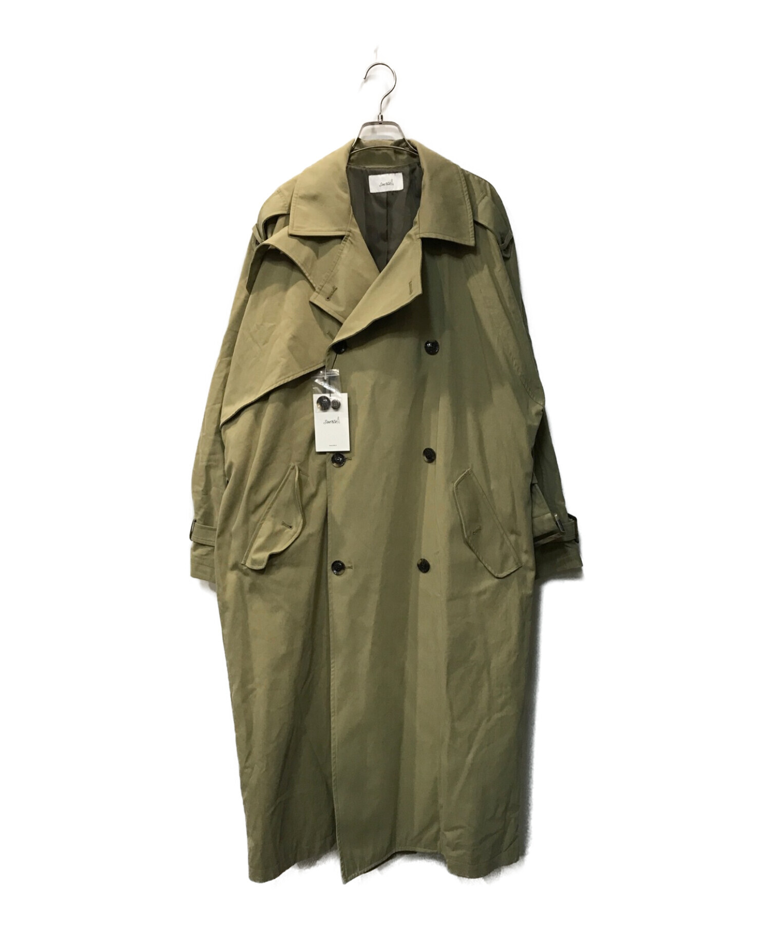 soerte (ソエルテ) Oversized stand collar trenchcoat オリーブ サイズ:2