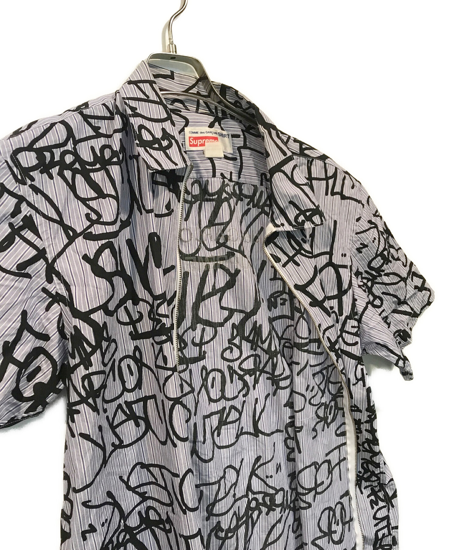 COMME des GARCONS SHIRT (コムデギャルソンシャツ) SUPREME (シュプリーム) Graphic S/S Shirt  ブルー サイズ:ｍ