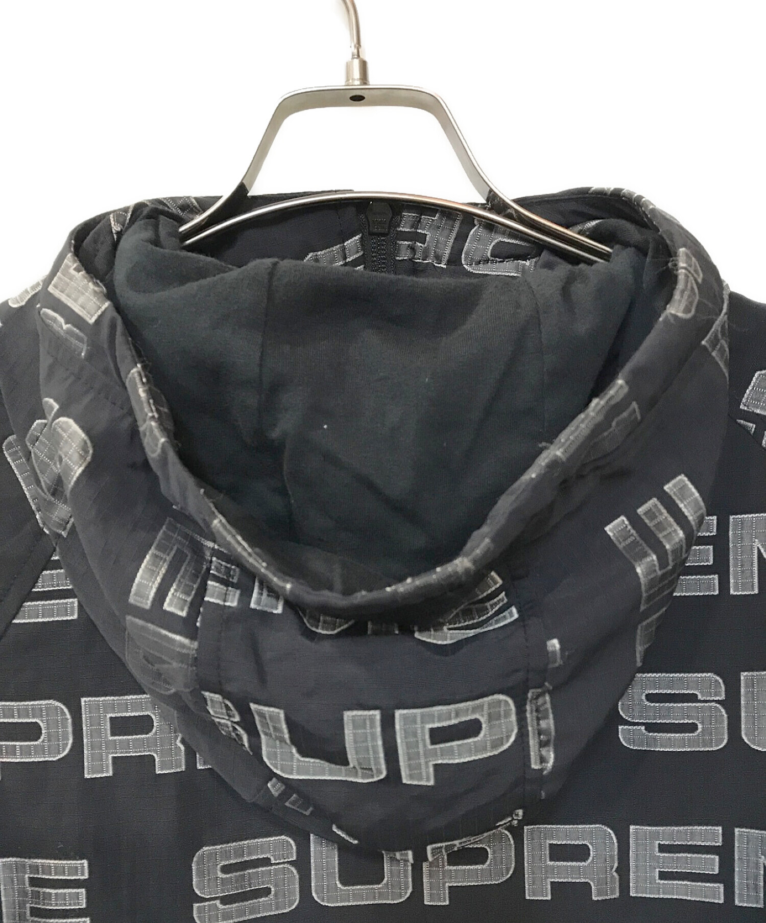 SUPREME (シュプリーム) Logo Ripstop Hooded Track Jacket ブラック サイズ:M