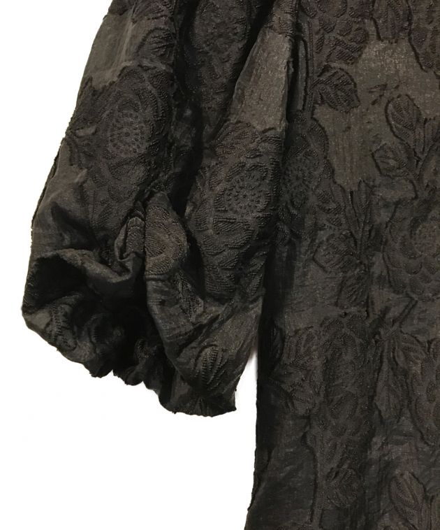 Ameri (アメリ) FLOWER JACQUARD STRAIGHT DRESS ブラック サイズ:S
