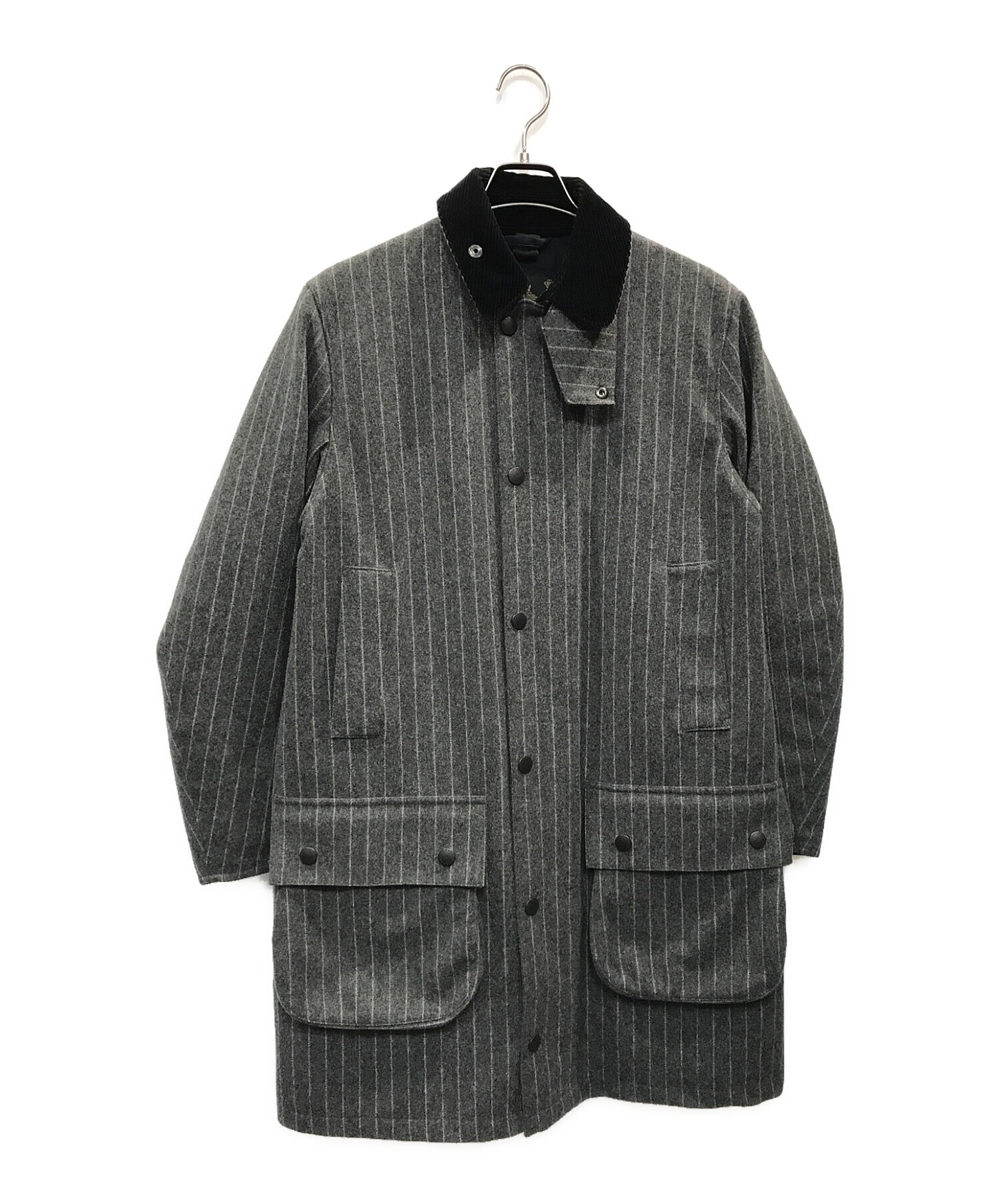 Barbour (バブアー) SL BORDER Bonded Wool Coat グレー サイズ:36