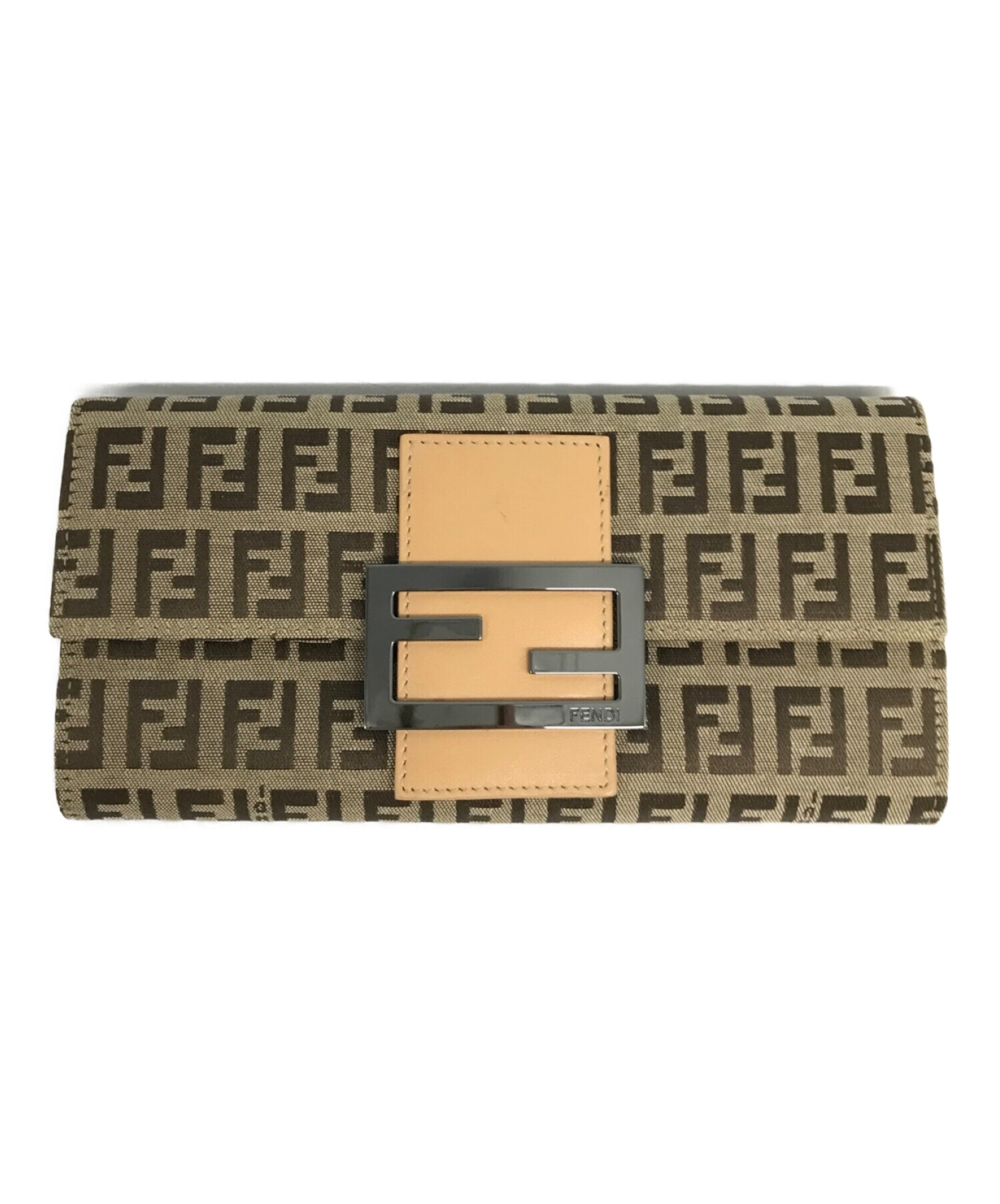 FENDI (フェンディ) ズッカ柄長財布 ベージュ