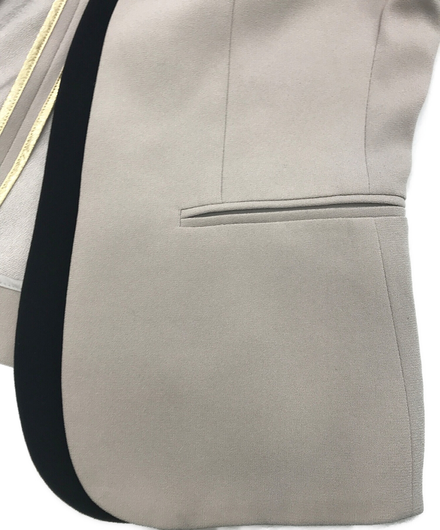 中古・古着通販】BEIGE (ベイジ) ノーカラージャケット ベージュ