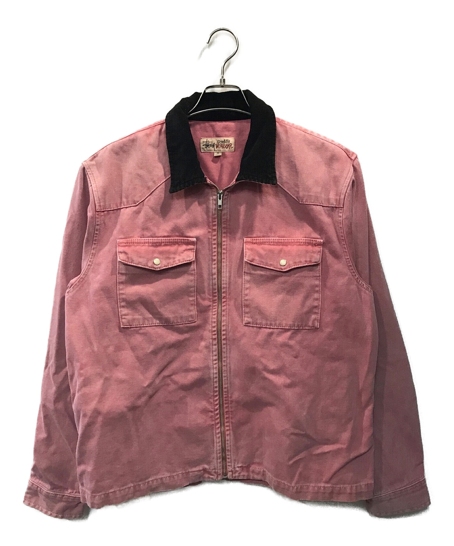 中古・古着通販】stussy (ステューシー) washed work jacket ピンク