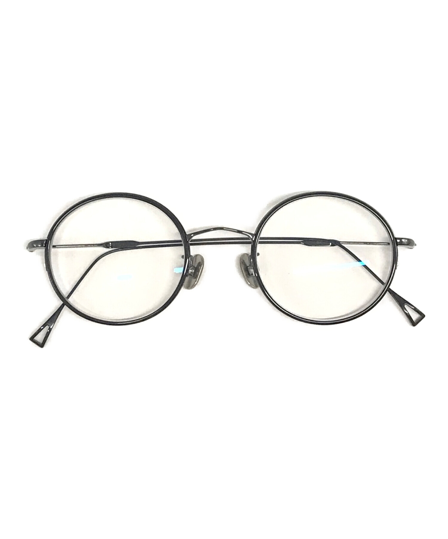 ISSEY MIYAKE (イッセイミヤケ) 金子眼鏡 (カネコメガネ) 眼鏡 ブラック サイズ:47□23-145