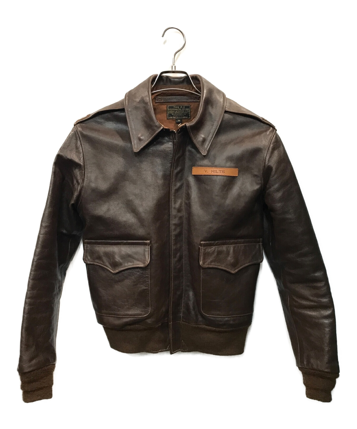 中古・古着通販】EASTMAN LEATHER CLOTHING (イーストマン レザー クロージング) A-2レザージャケット ブラウン  サイズ:36｜ブランド・古着通販 トレファク公式【TREFAC FASHION】スマホサイト